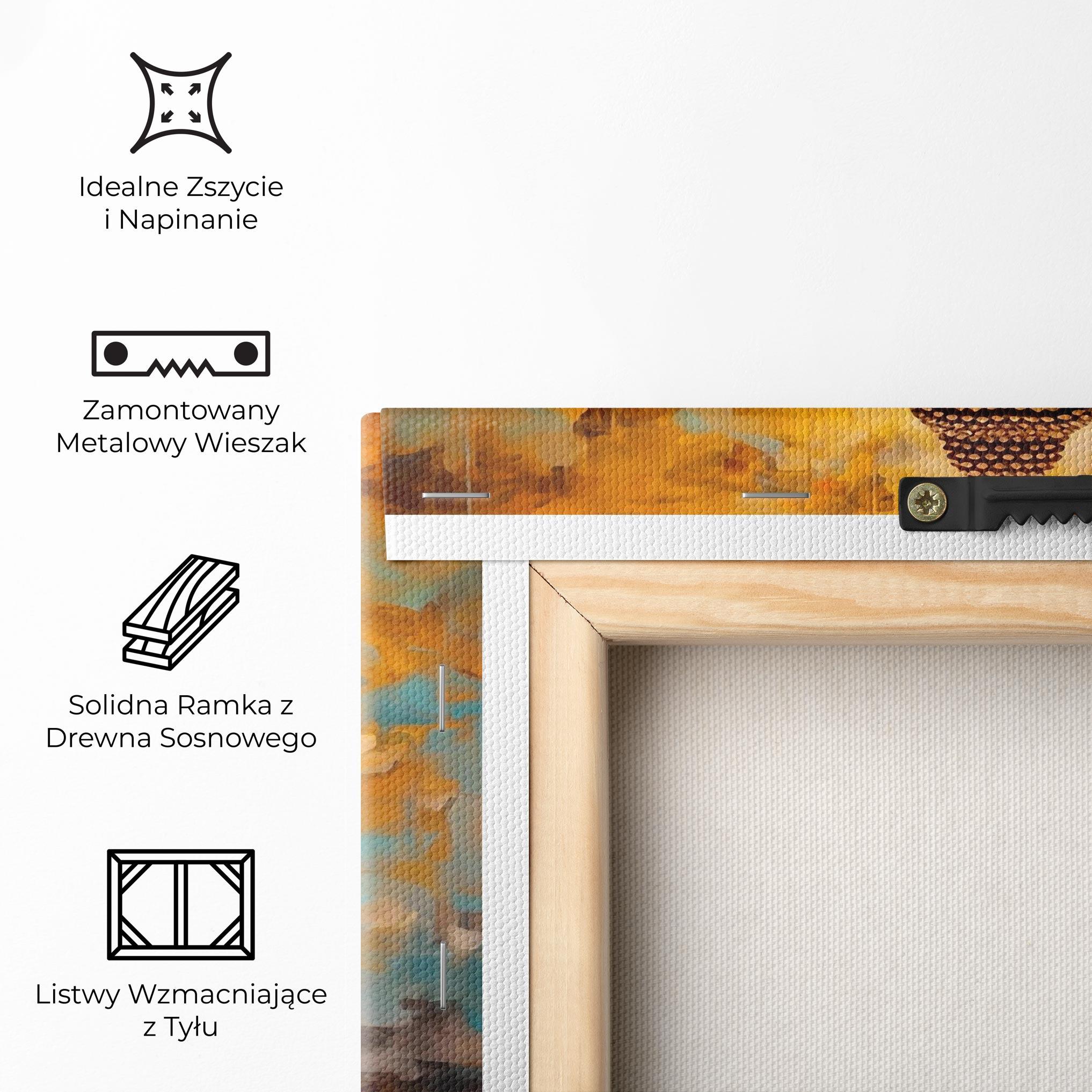 Obraz na Płótnie Blue Gold Buddha mockup 5