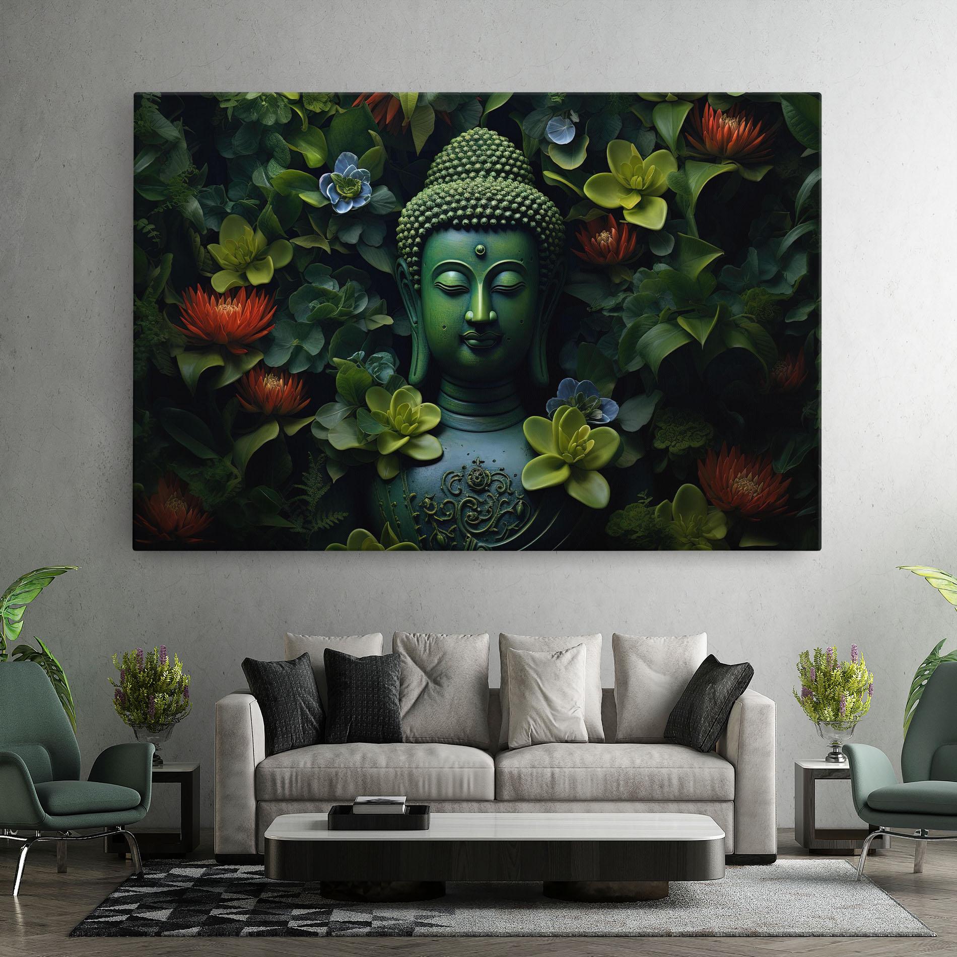 Obraz na Płótnie Blue Light Buddha mockup 7