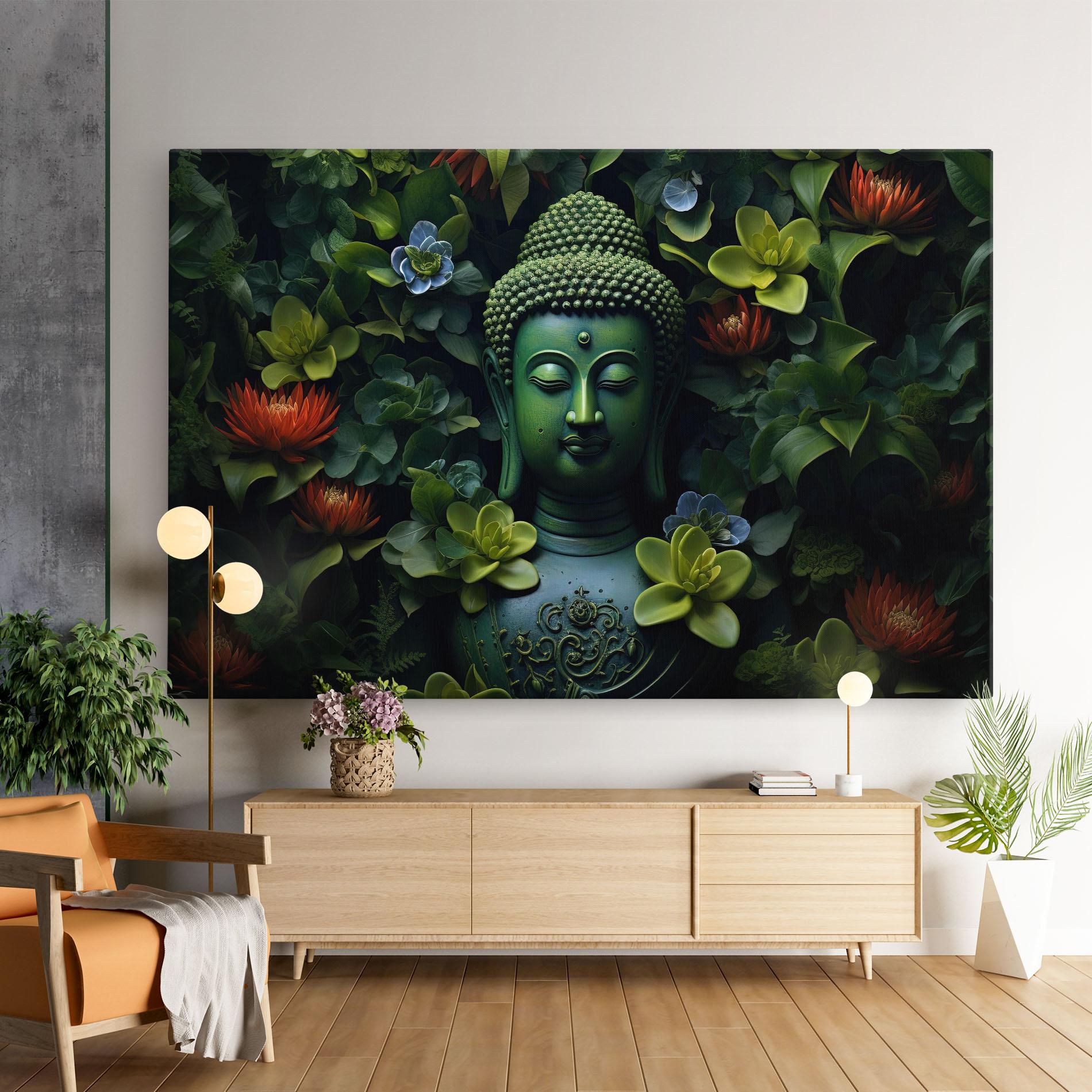 Obraz na Płótnie Blue Light Buddha mockup 9