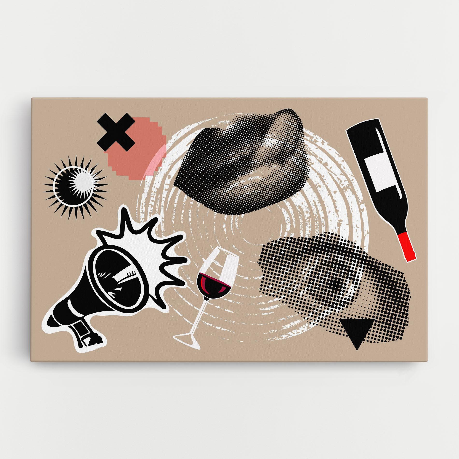 Obraz na Płótnie Lips Mouth Collage mockup 0