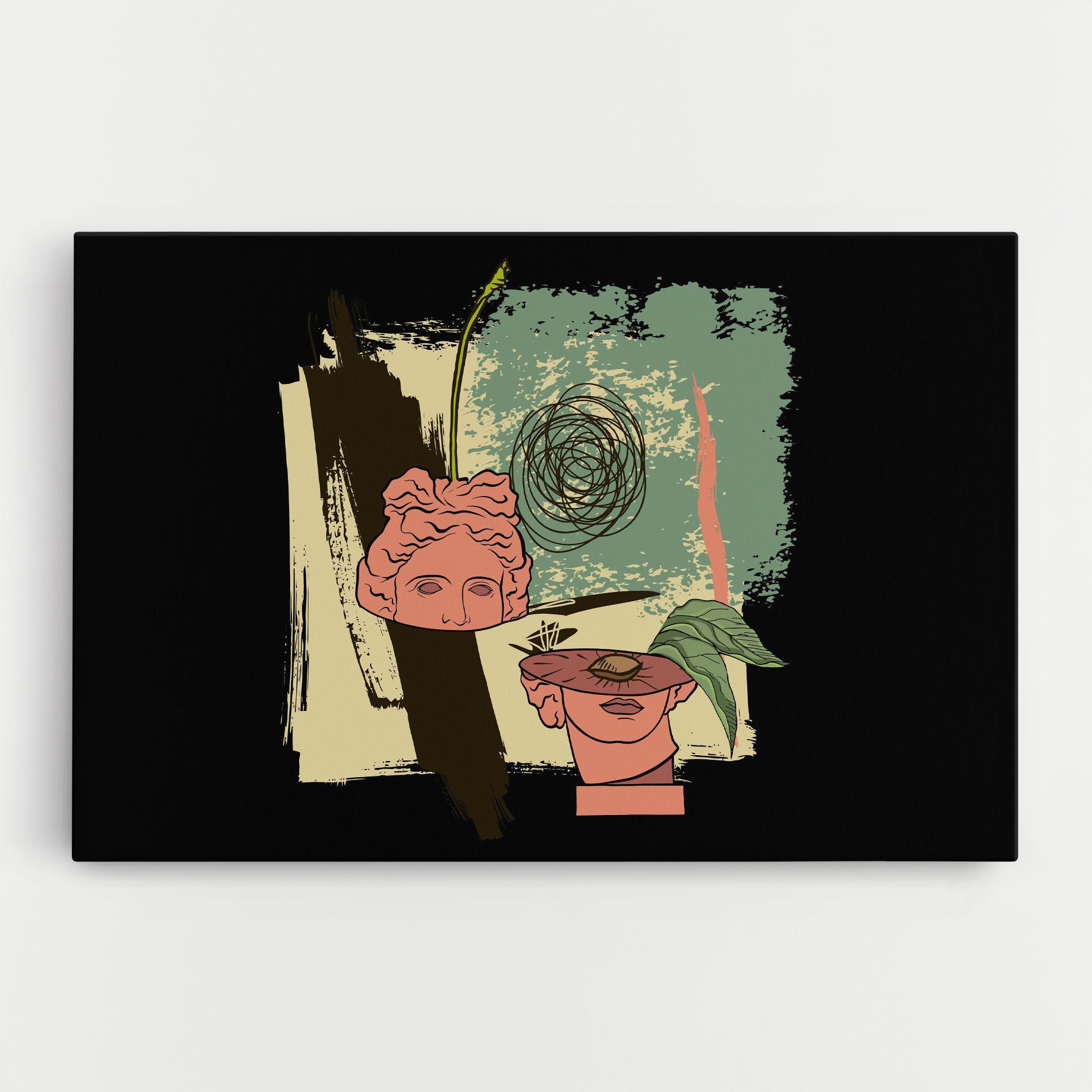 Obraz na Płótnie Statue Fruit mockup 0