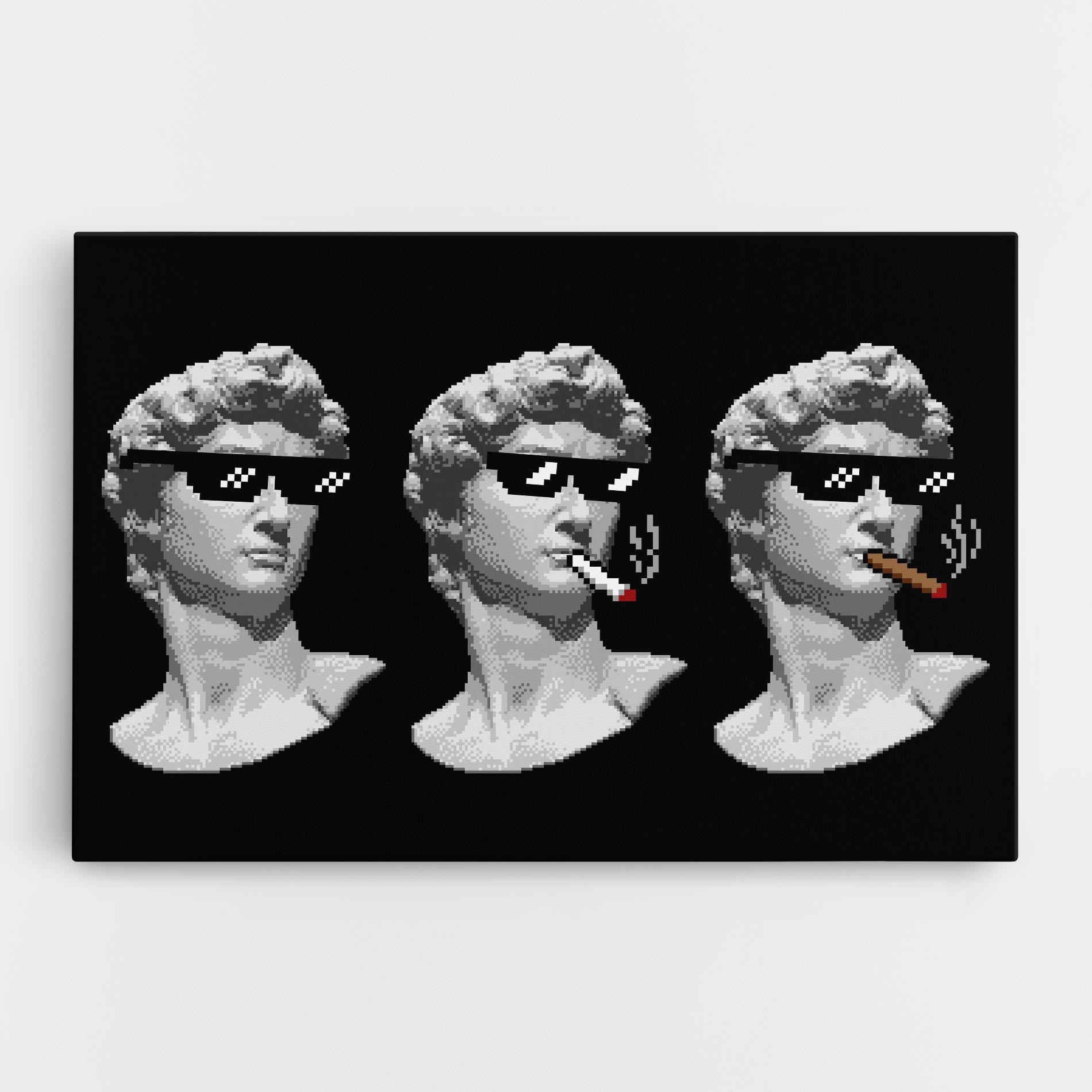 Obraz na Płótnie Statue Smoking mockup 0