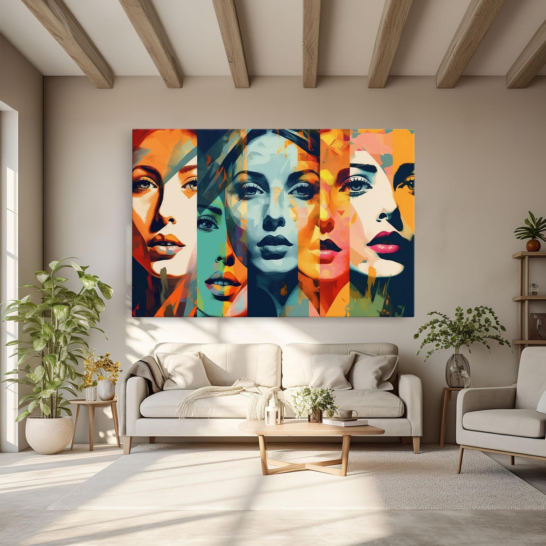 Obraz na Płótnie Abstract Face Collage mockup 6