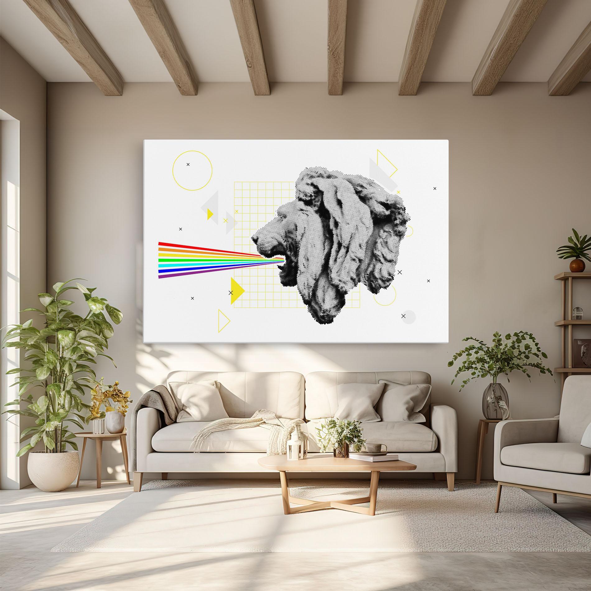 Obraz na Płótnie Lion Collage mockup 6