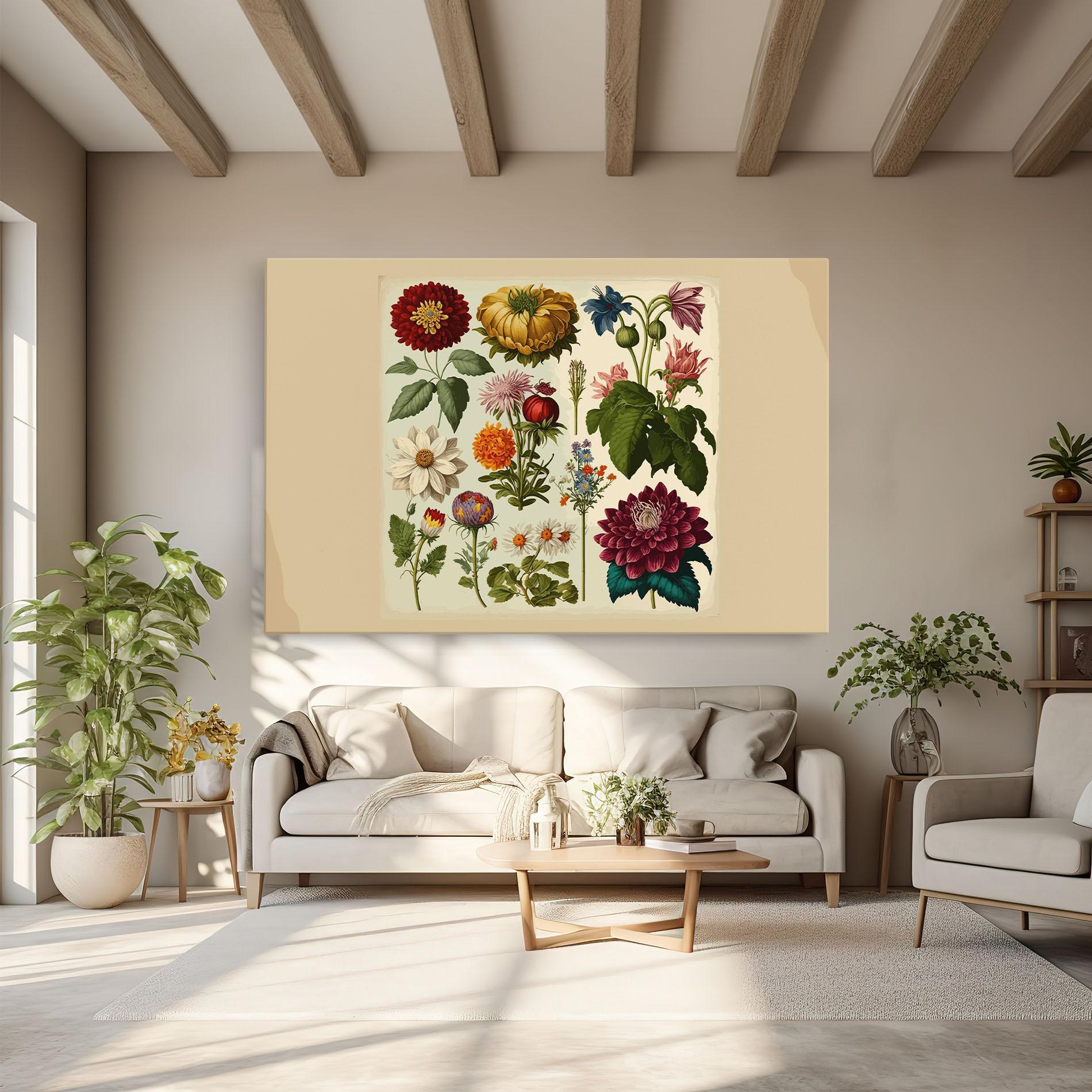 Obraz na Płótnie Vintage Botanical mockup 6