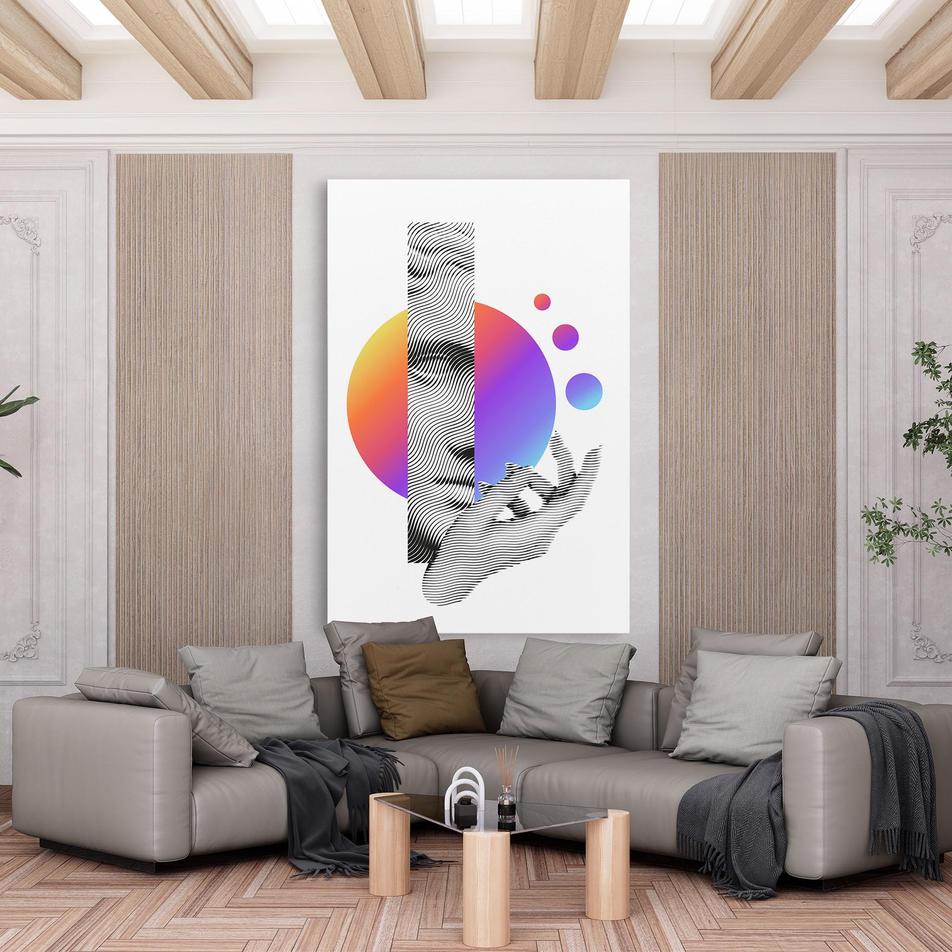 Obraz na Płótnie Orange Light Statue mockup 6