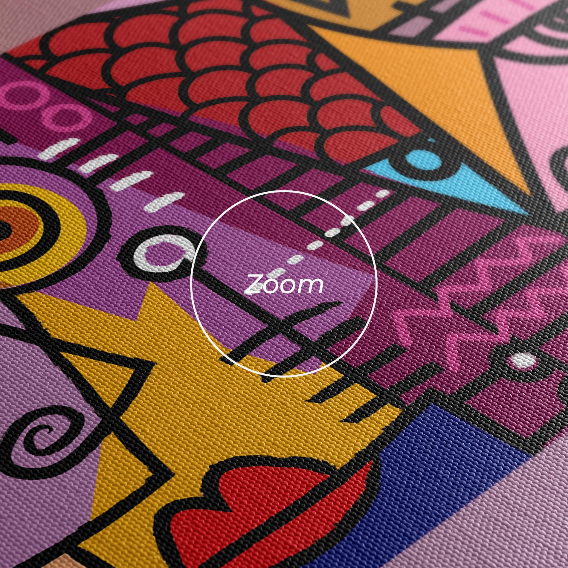 Obraz na Płótnie Face Group Purple mockup 3