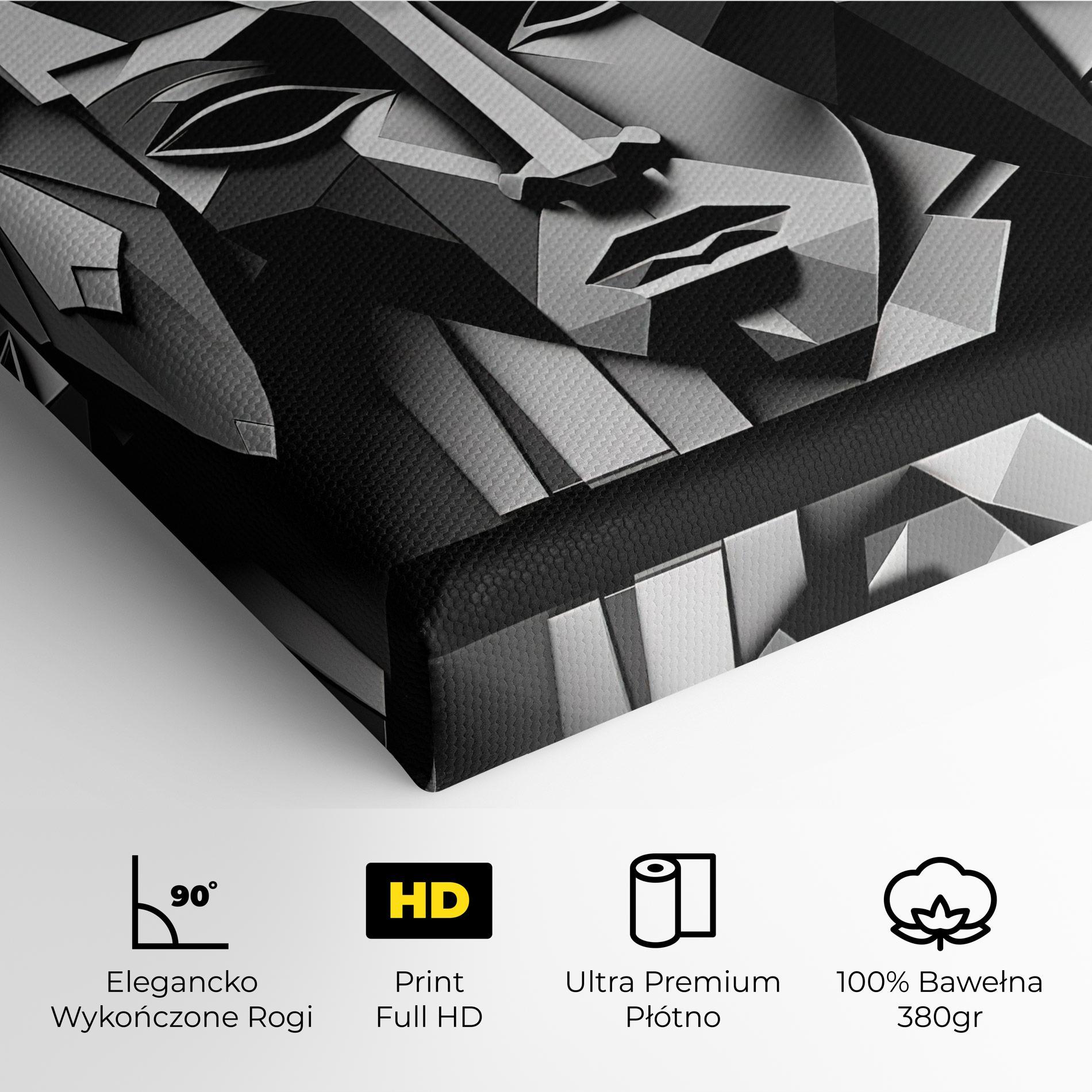 Obraz na Płótnie Grey Faces Collage mockup 4