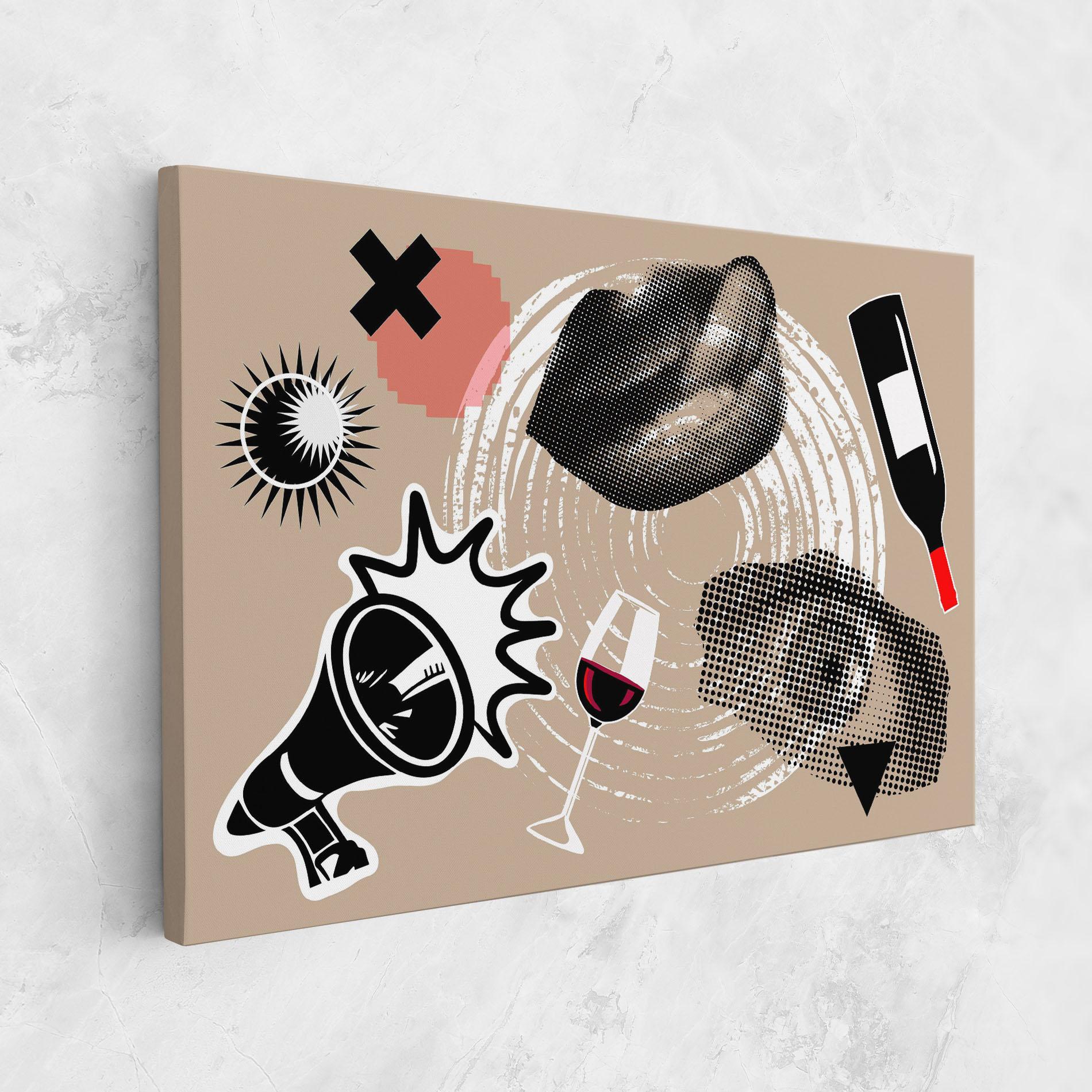 Obraz na Płótnie Lips Mouth Collage mockup 1