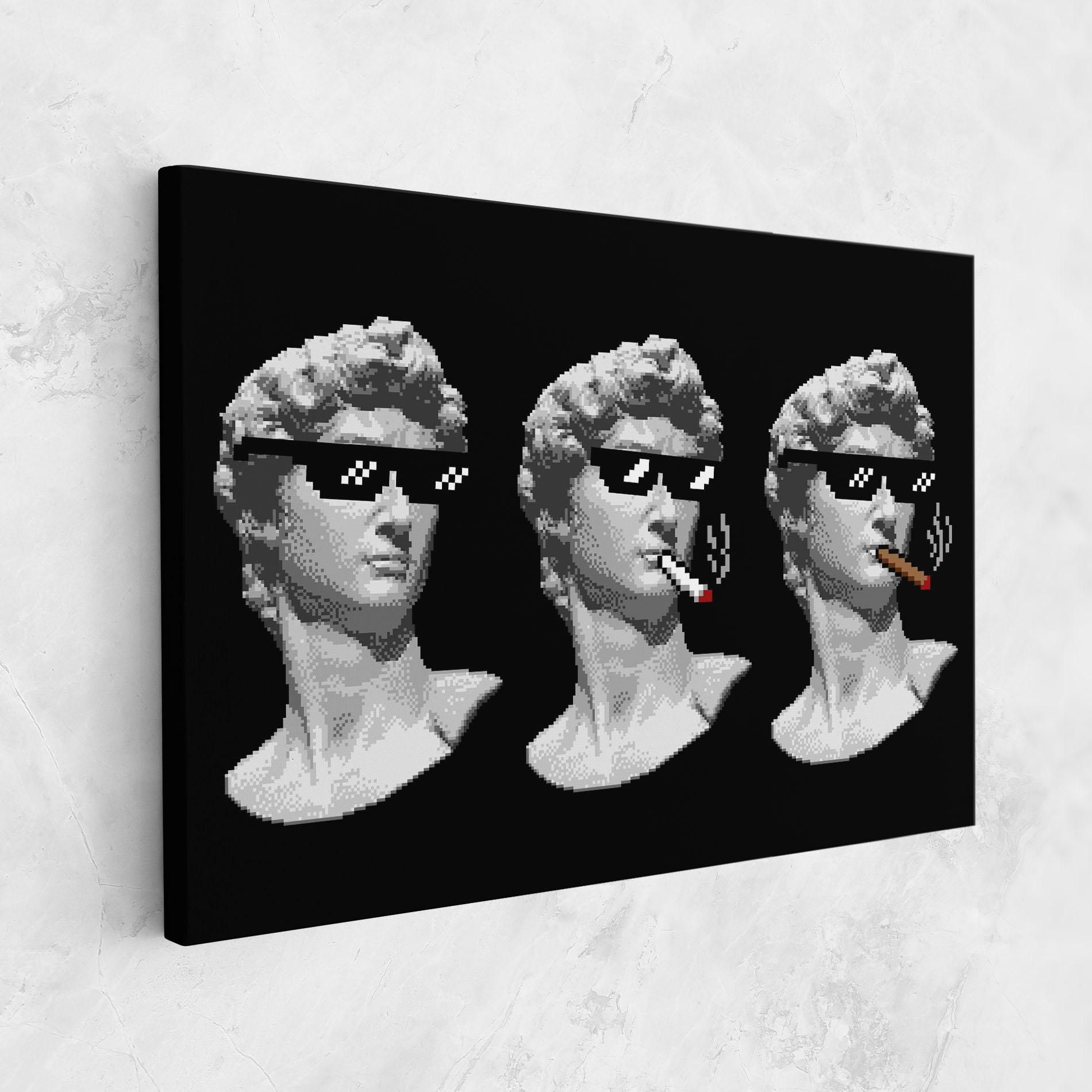 Obraz na Płótnie Statue Smoking mockup 1