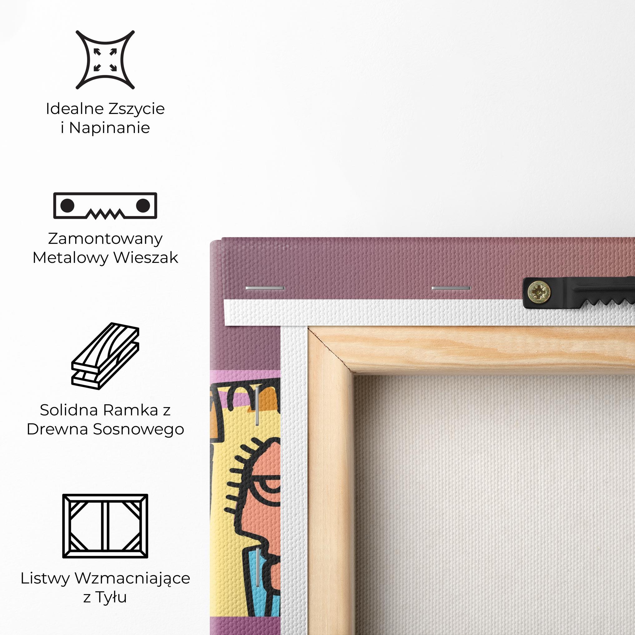 Obraz na Płótnie Face Group Purple mockup 5