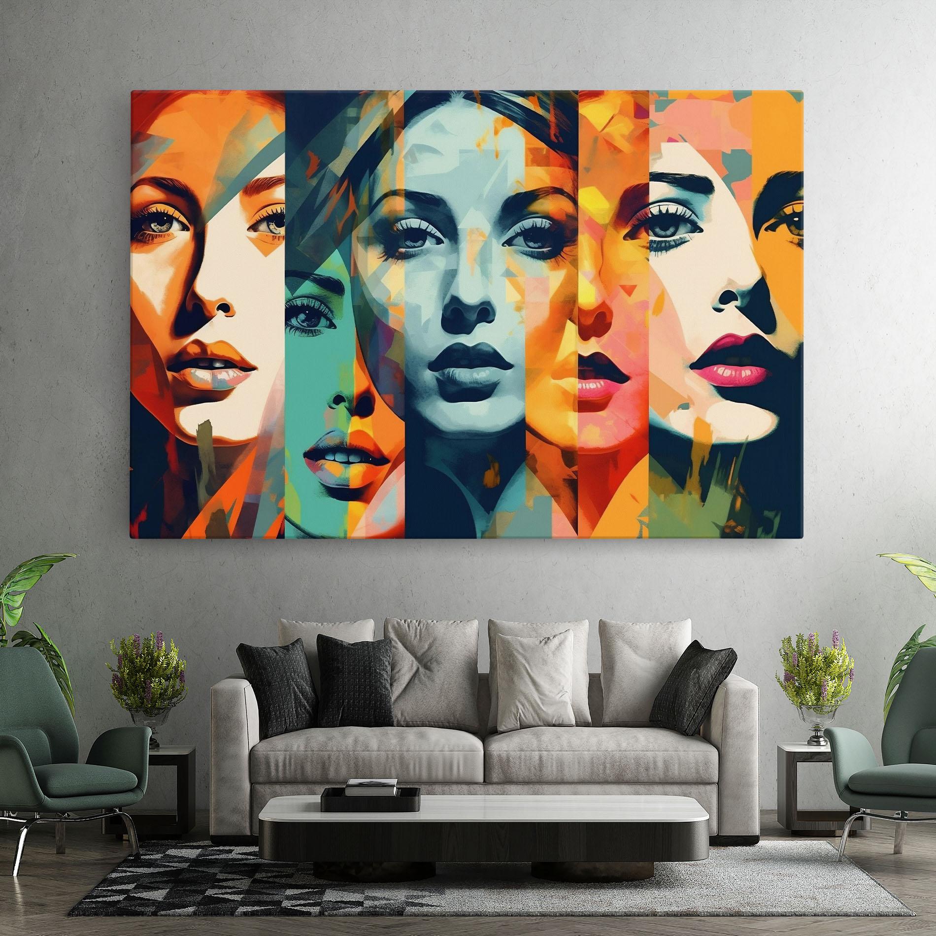 Obraz na Płótnie Abstract Face Collage mockup 7