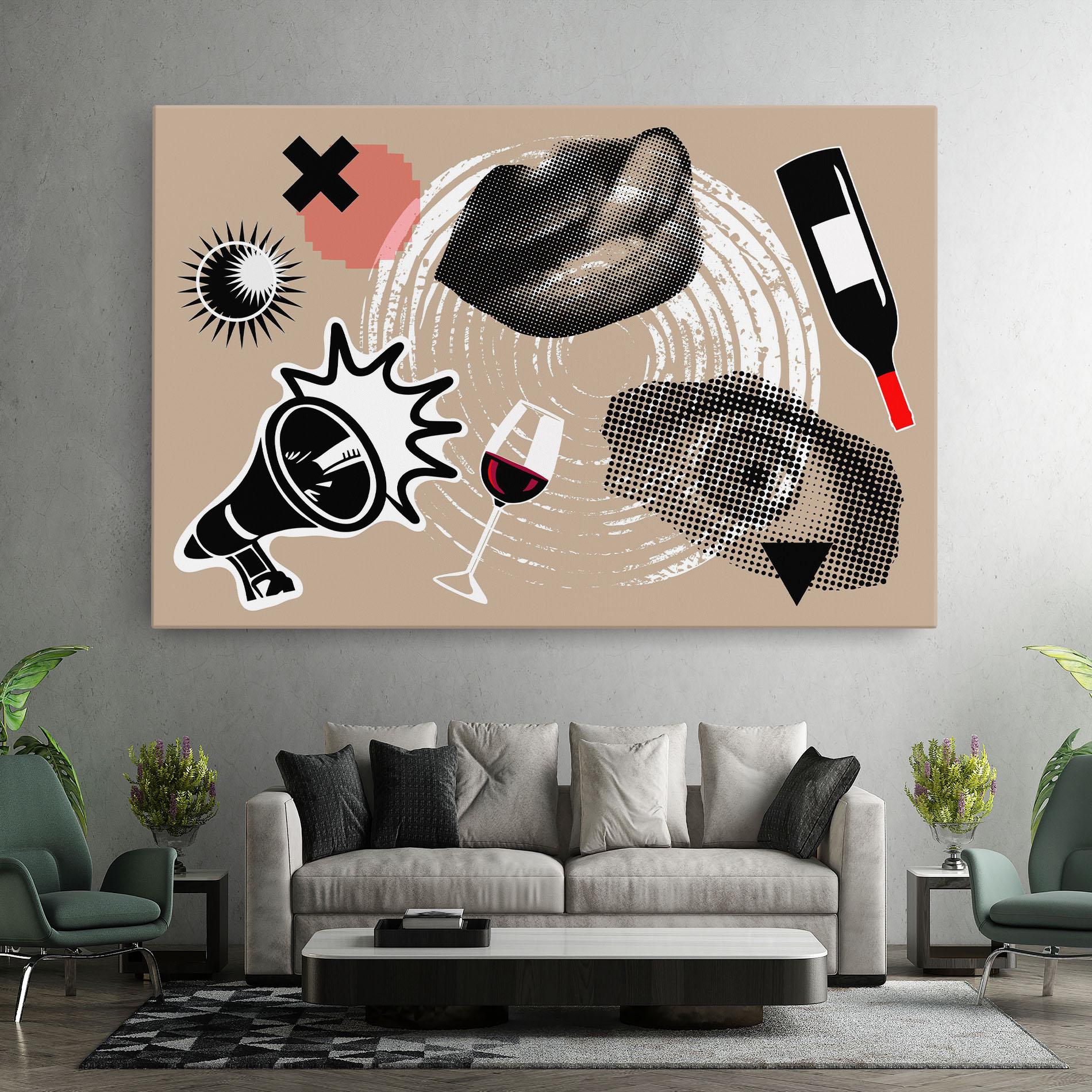 Obraz na Płótnie Lips Mouth Collage mockup 7