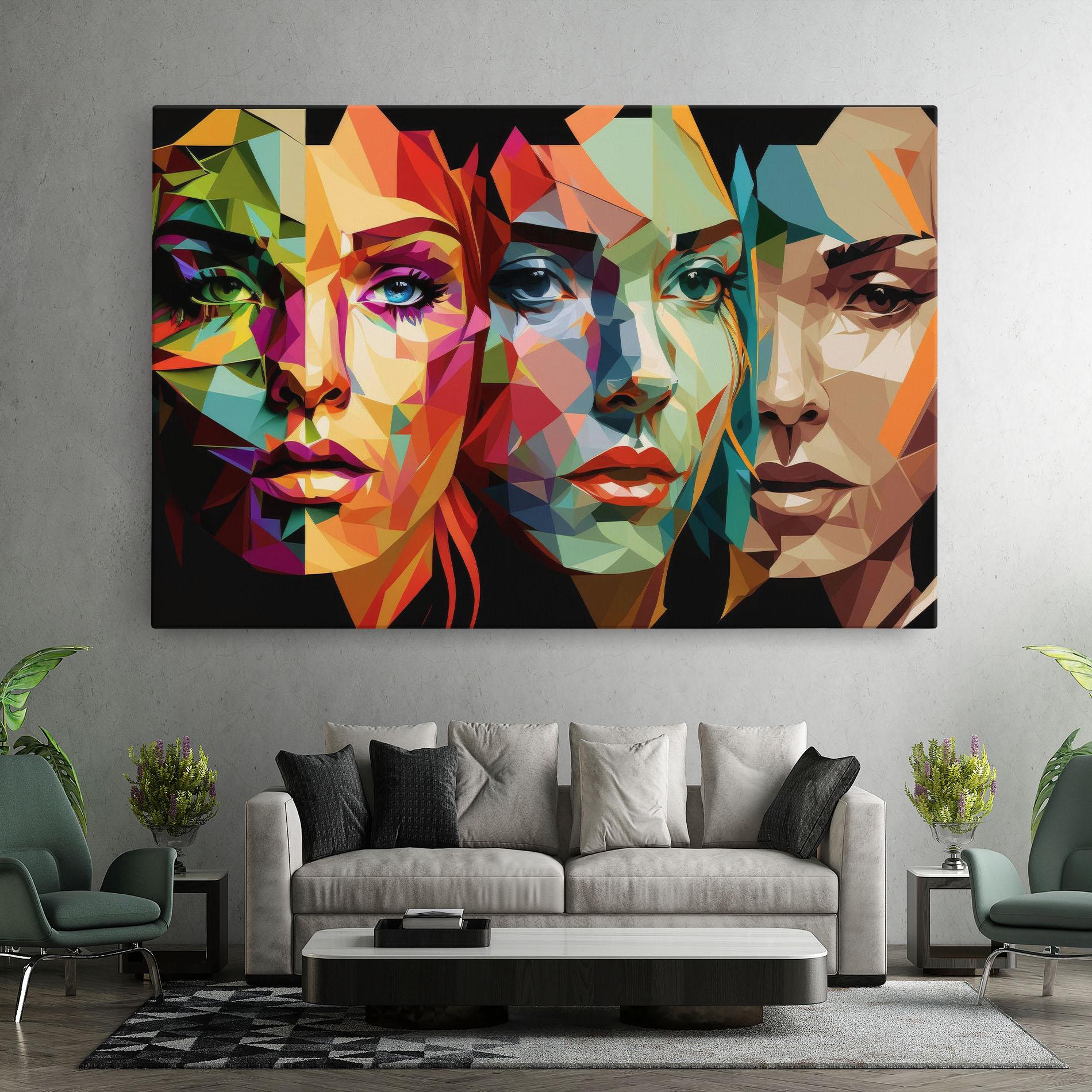 Obraz na Płótnie Women Face Collage mockup 7