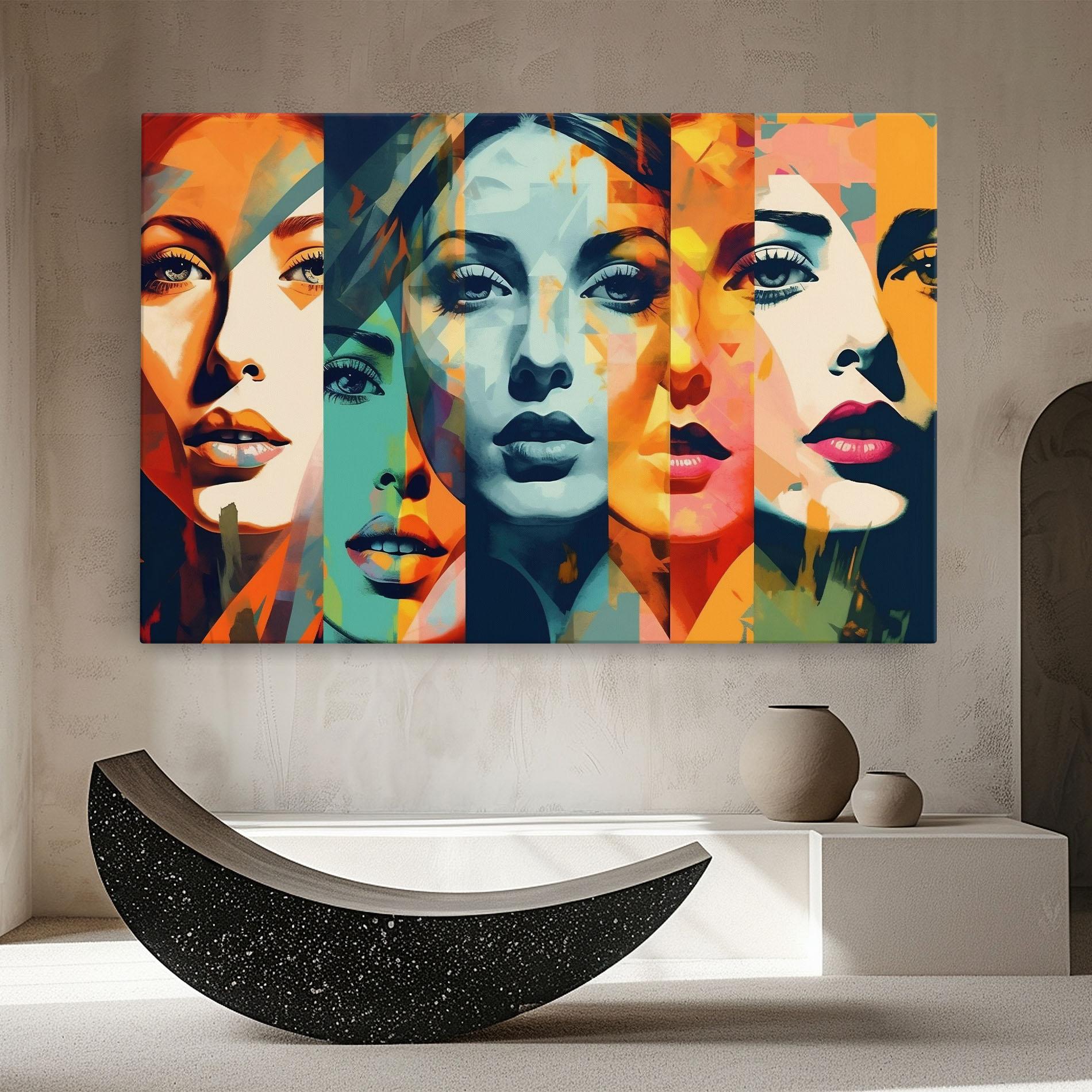 Obraz na Płótnie Abstract Face Collage mockup 8