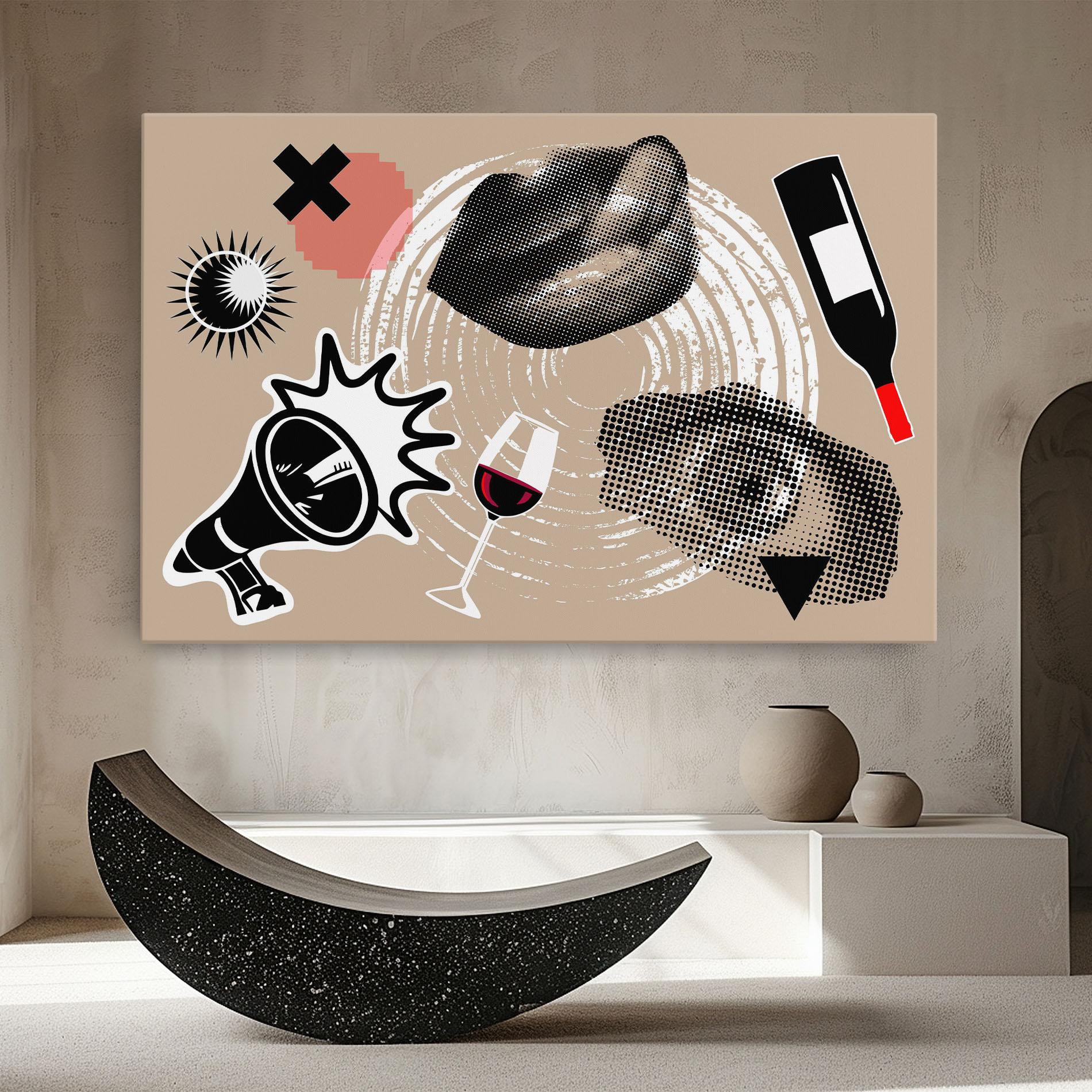 Obraz na Płótnie Lips Mouth Collage mockup 8