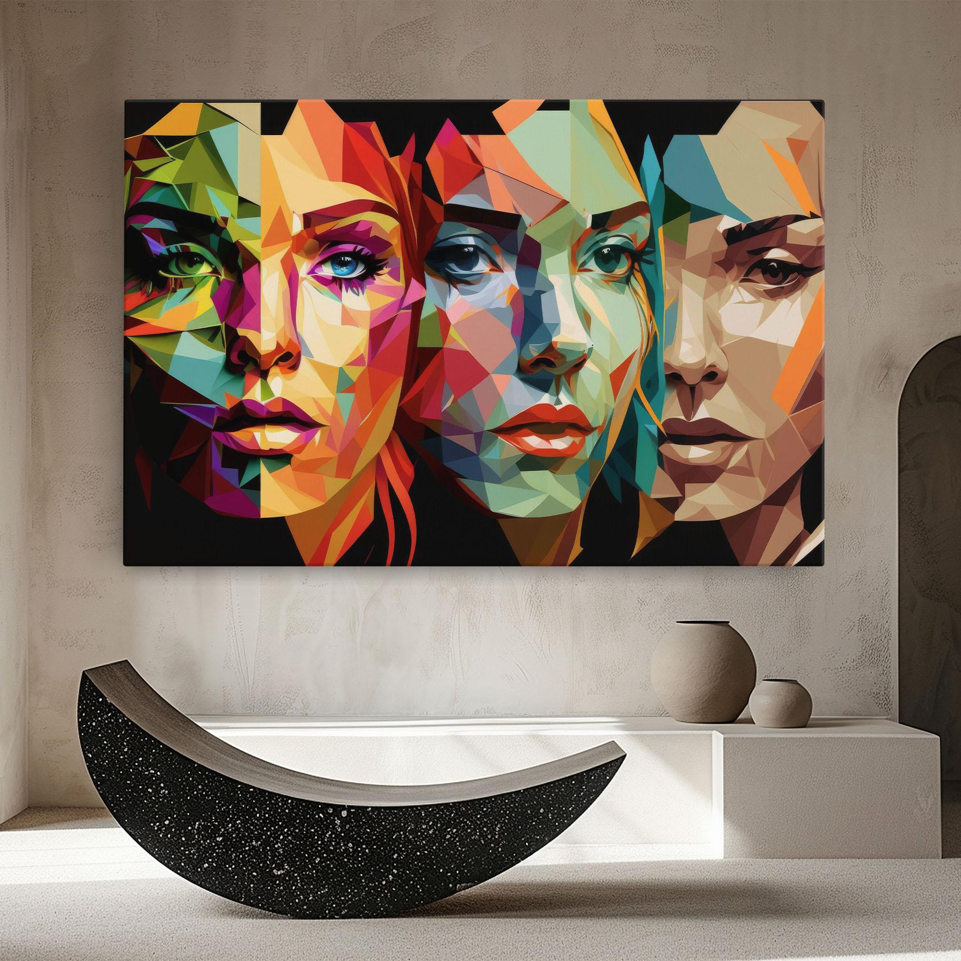 Obraz na Płótnie Women Face Collage mockup 8