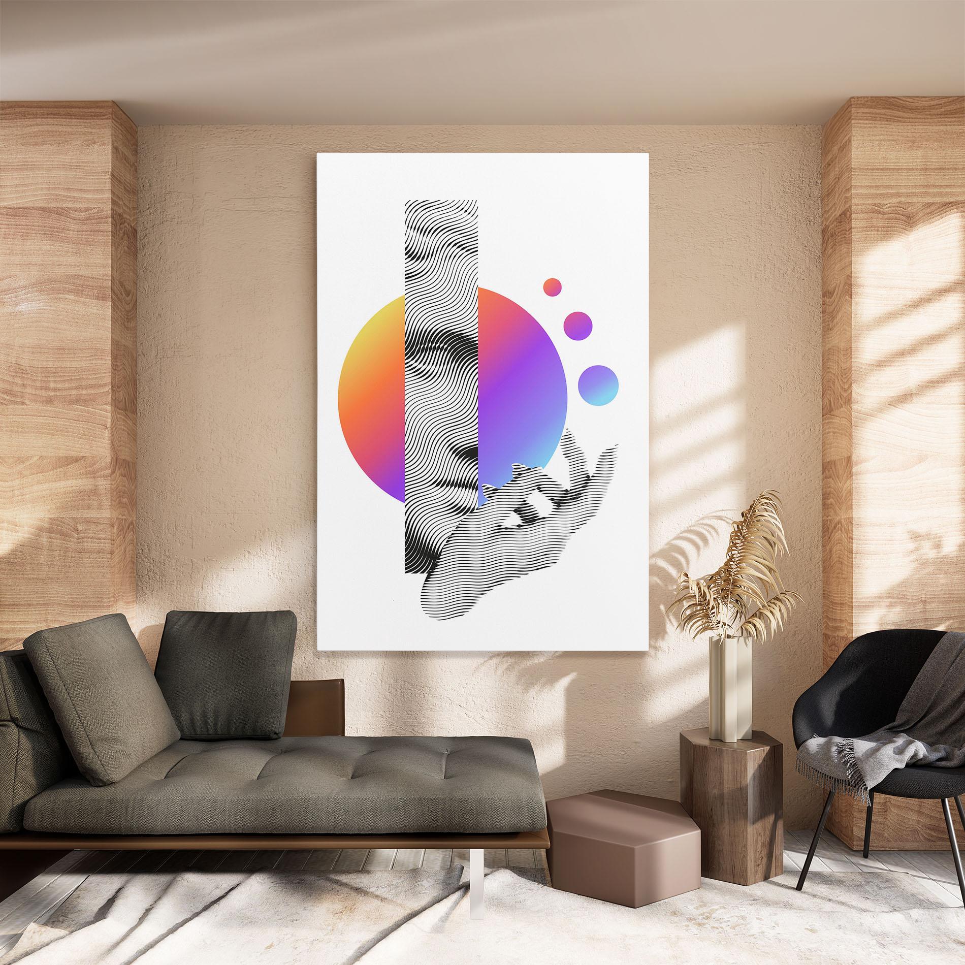 Obraz na Płótnie Orange Light Statue mockup 8