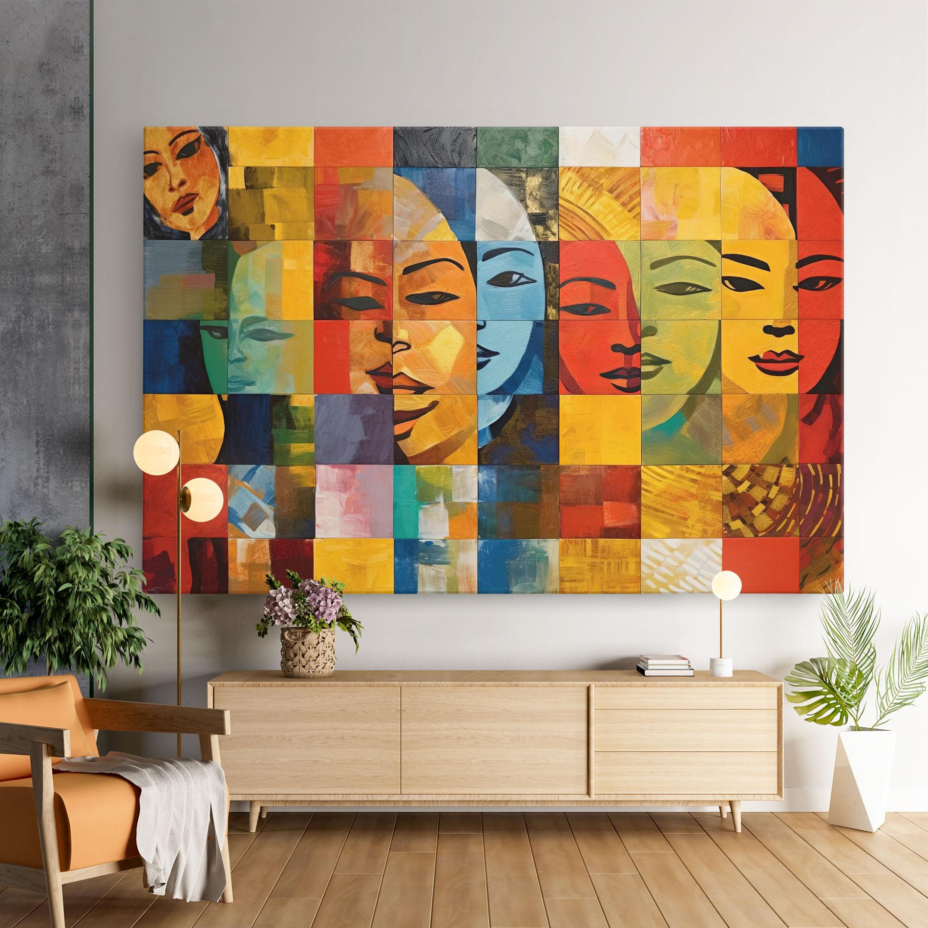 Obraz na Płótnie Abstract Concept Collage mockup 9