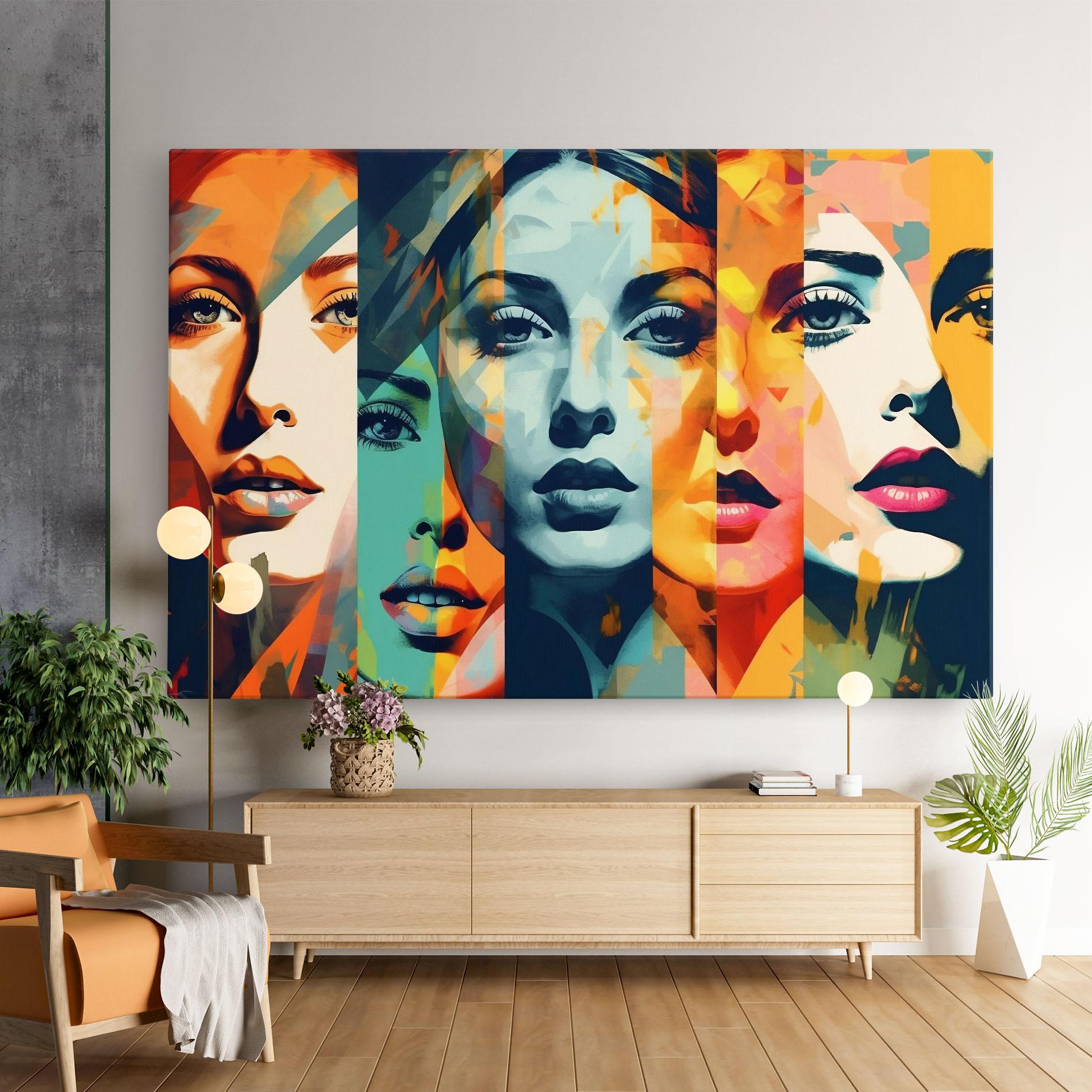 Obraz na Płótnie Abstract Face Collage mockup 9