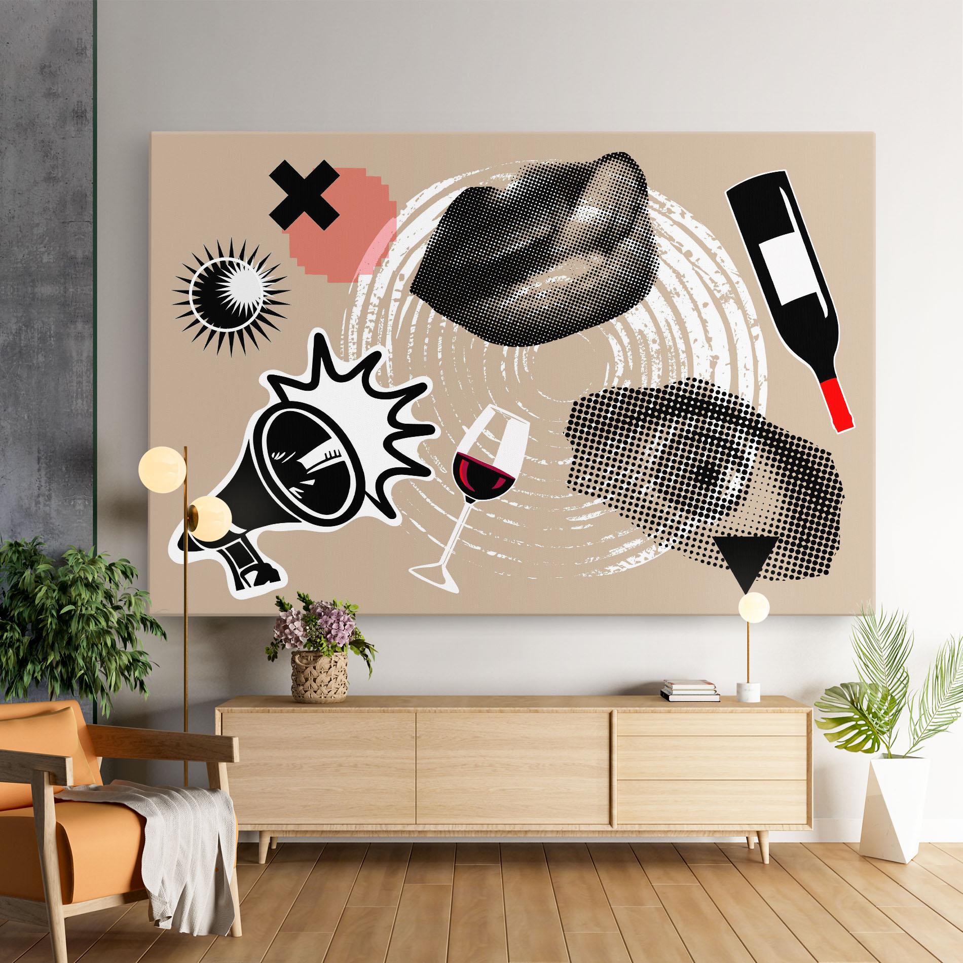 Obraz na Płótnie Lips Mouth Collage mockup 9