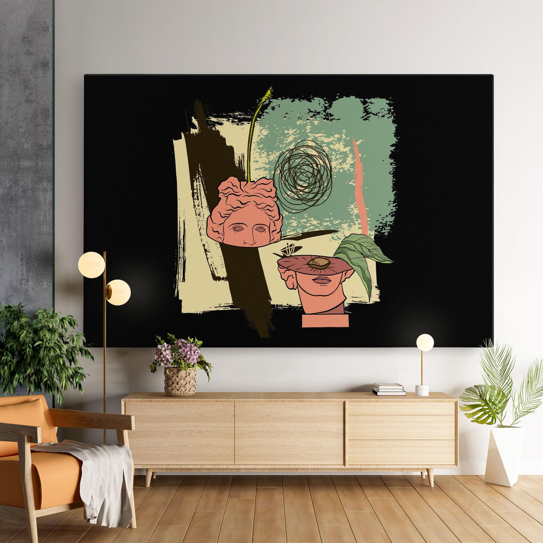 Obraz na Płótnie Statue Fruit mockup 9