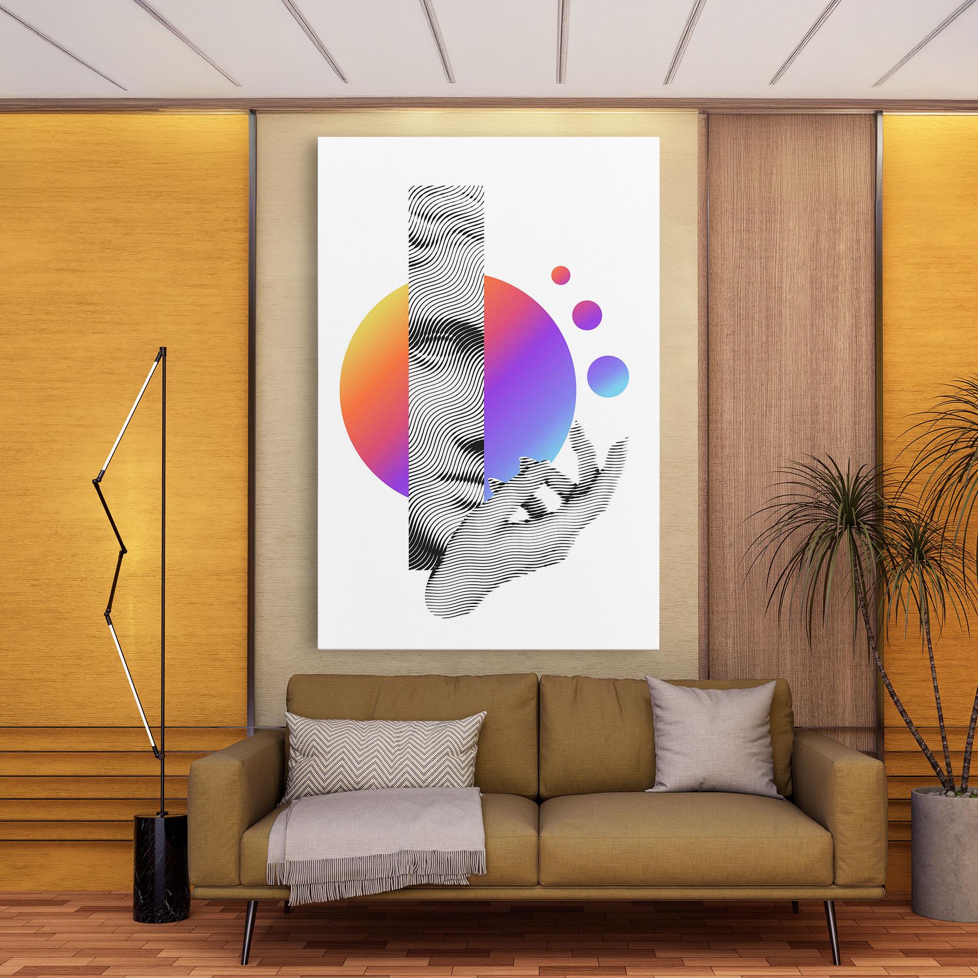 Obraz na Płótnie Orange Light Statue mockup 9