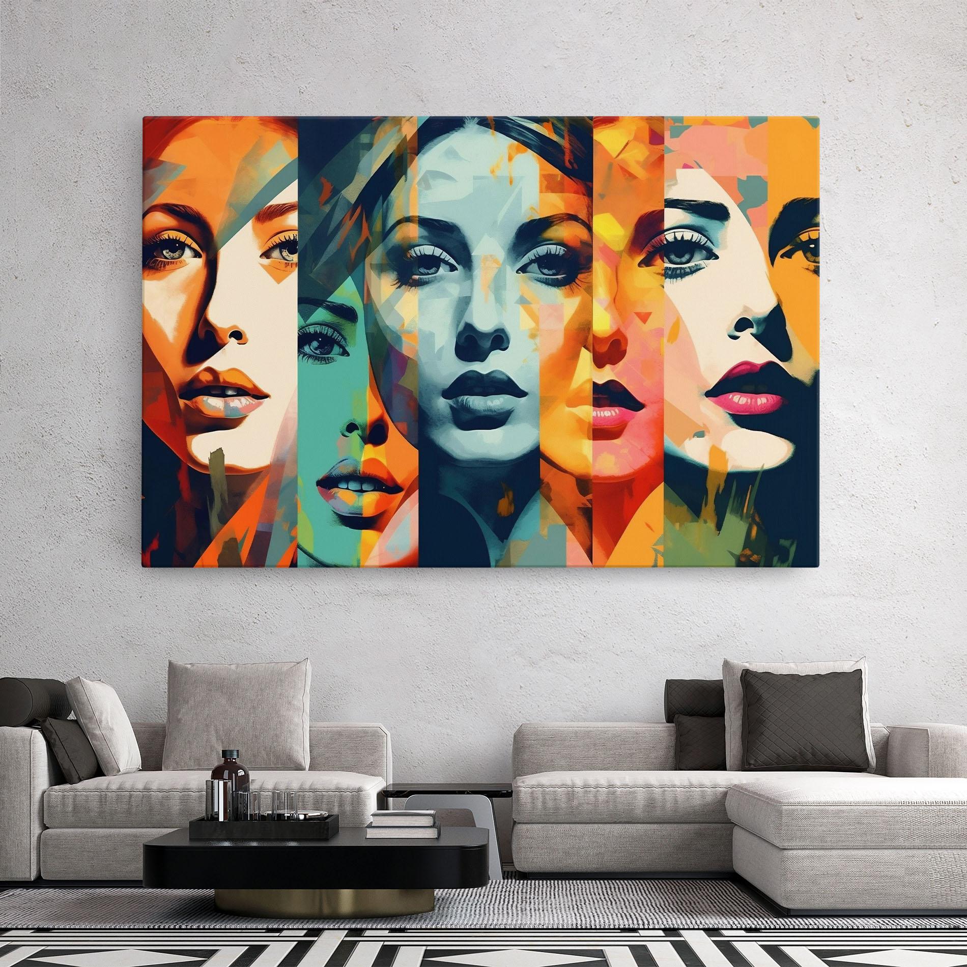 Obraz na Płótnie Abstract Face Collage mockup 2