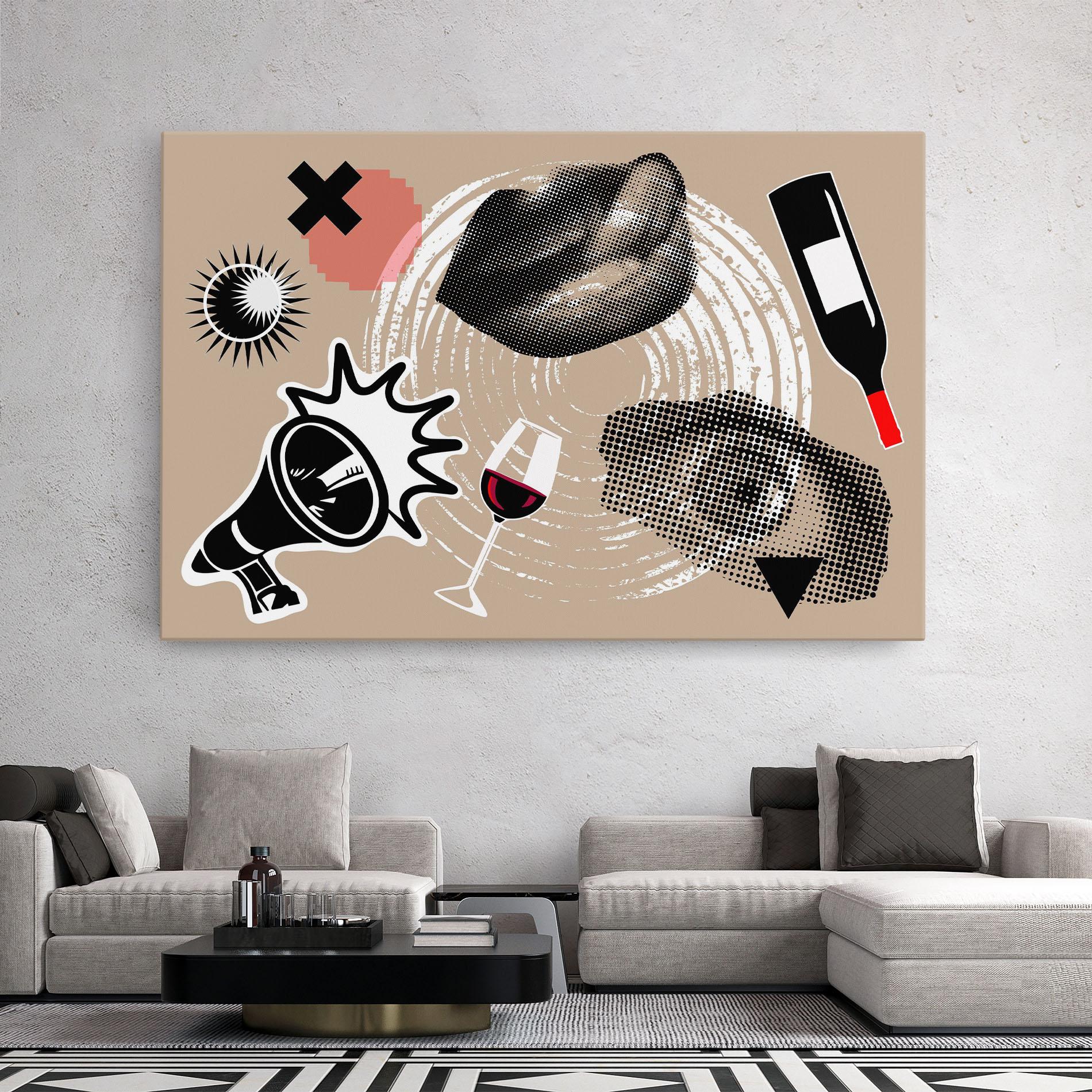 Obraz na Płótnie Lips Mouth Collage mockup 2