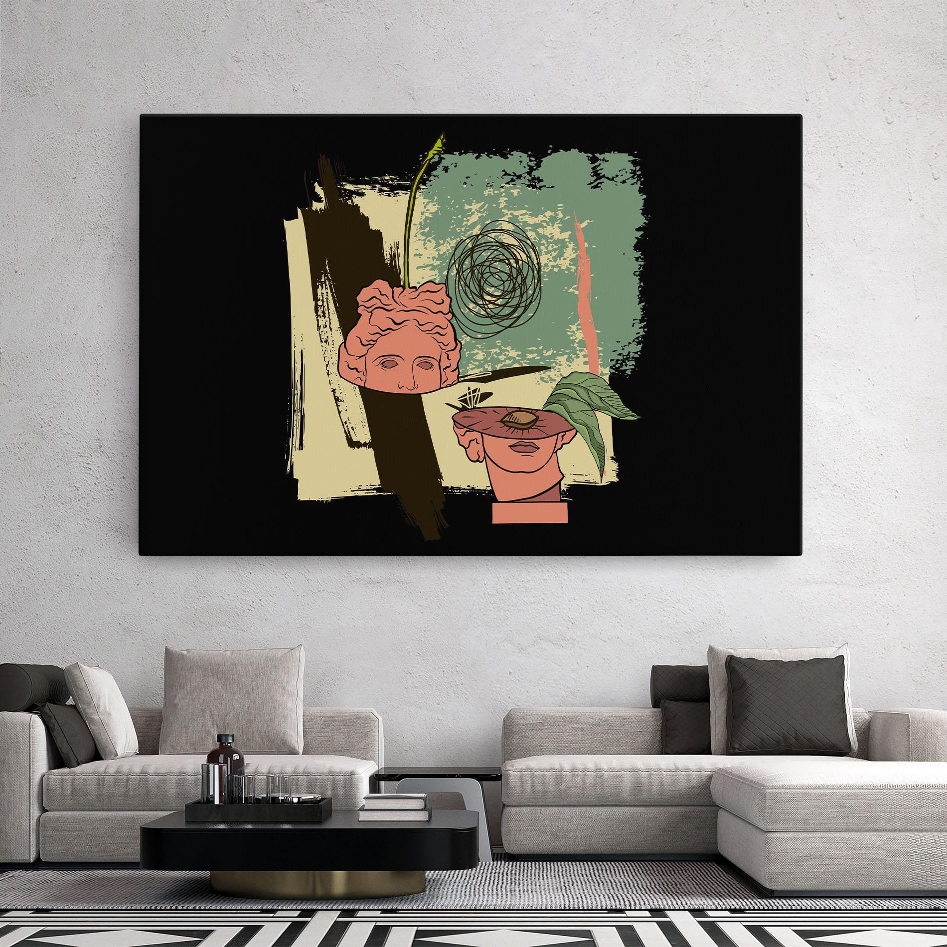 Obraz na Płótnie Statue Fruit mockup 2