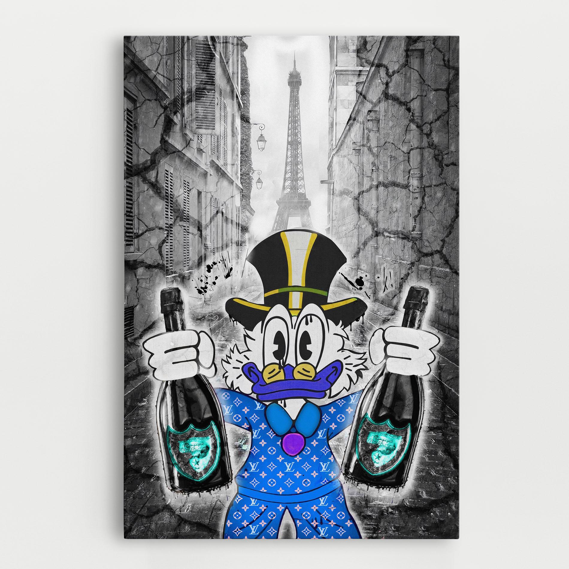 Obraz na Płótnie Wheres My Champagne Blue mockup 0