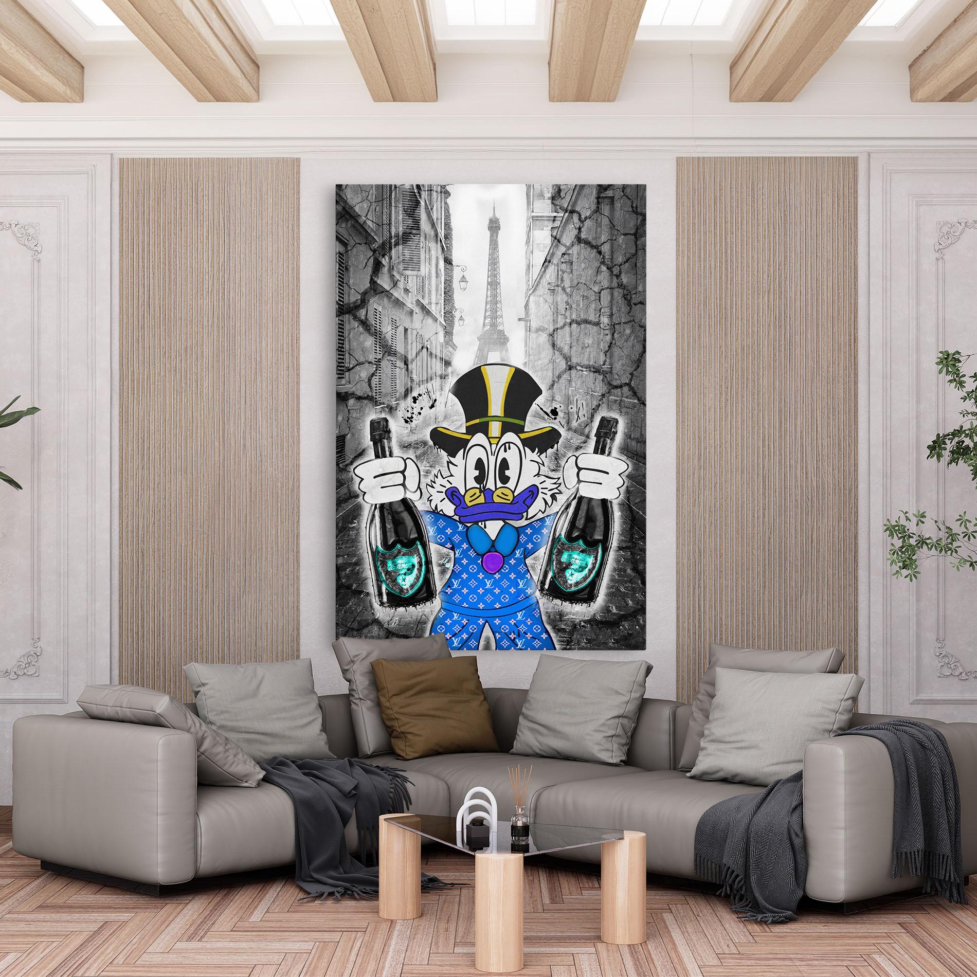 Obraz na Płótnie Wheres My Champagne Blue mockup 6