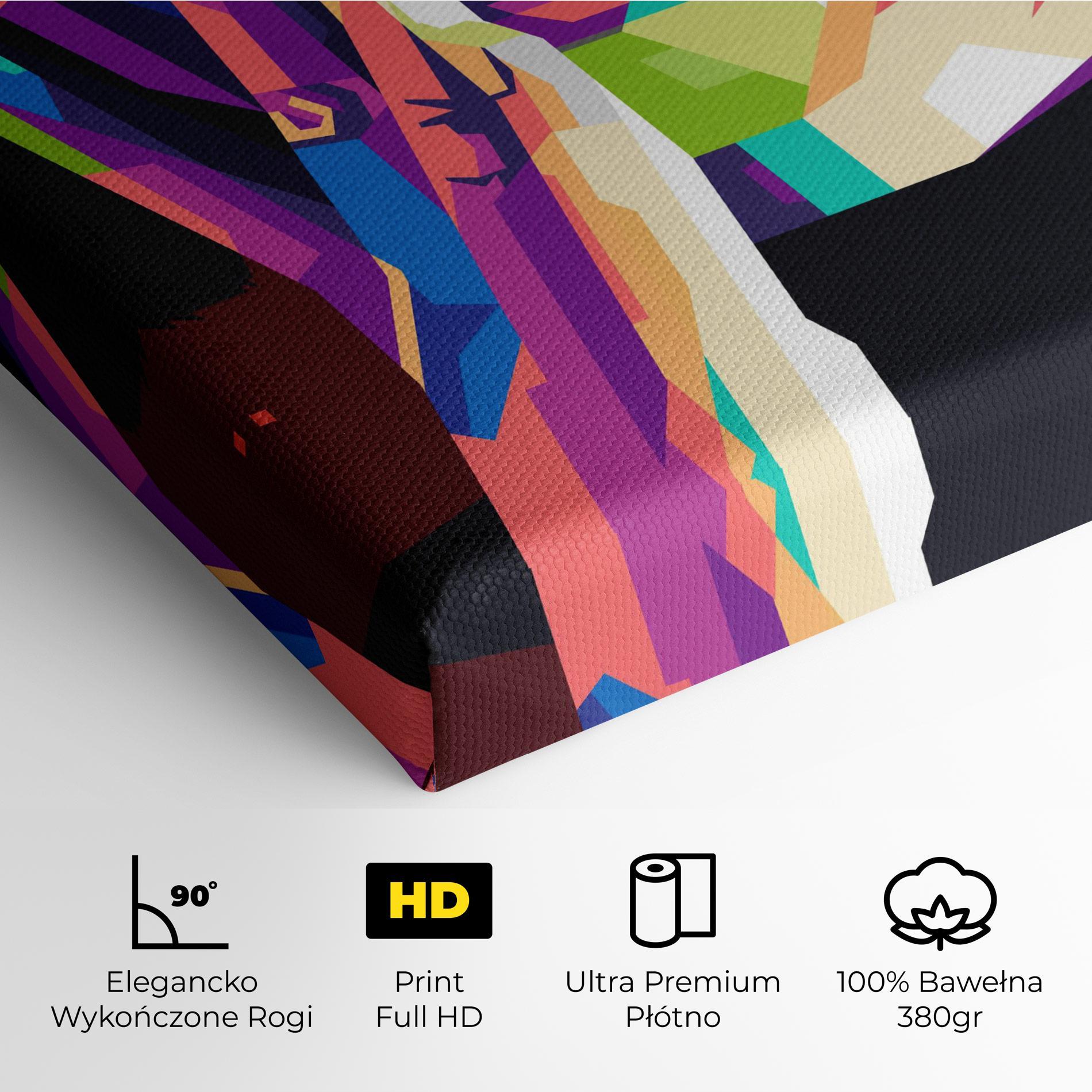 Obraz na Płótnie Polygonal Pretty Girl mockup 4