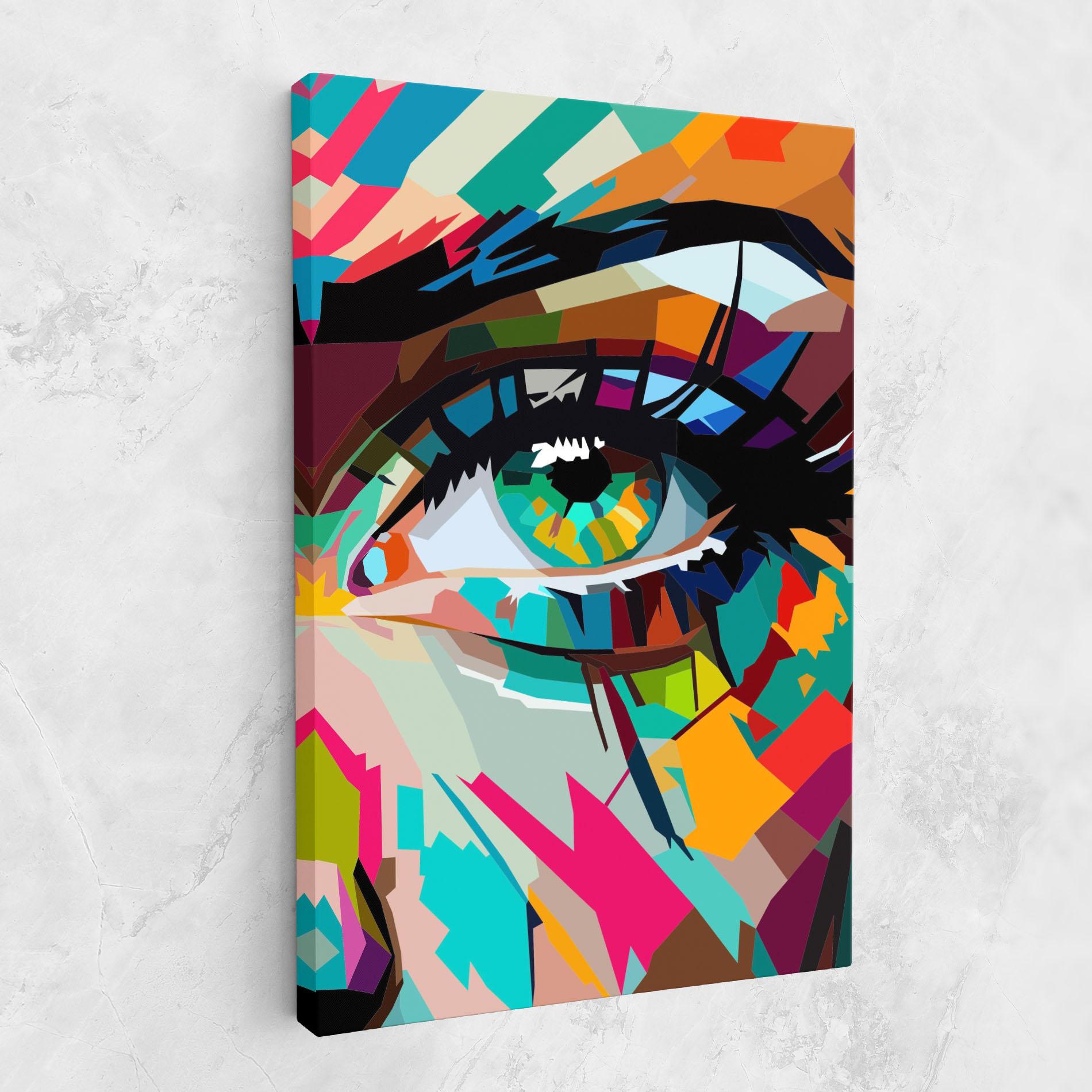 Obraz na Płótnie Colorful Eye mockup 1