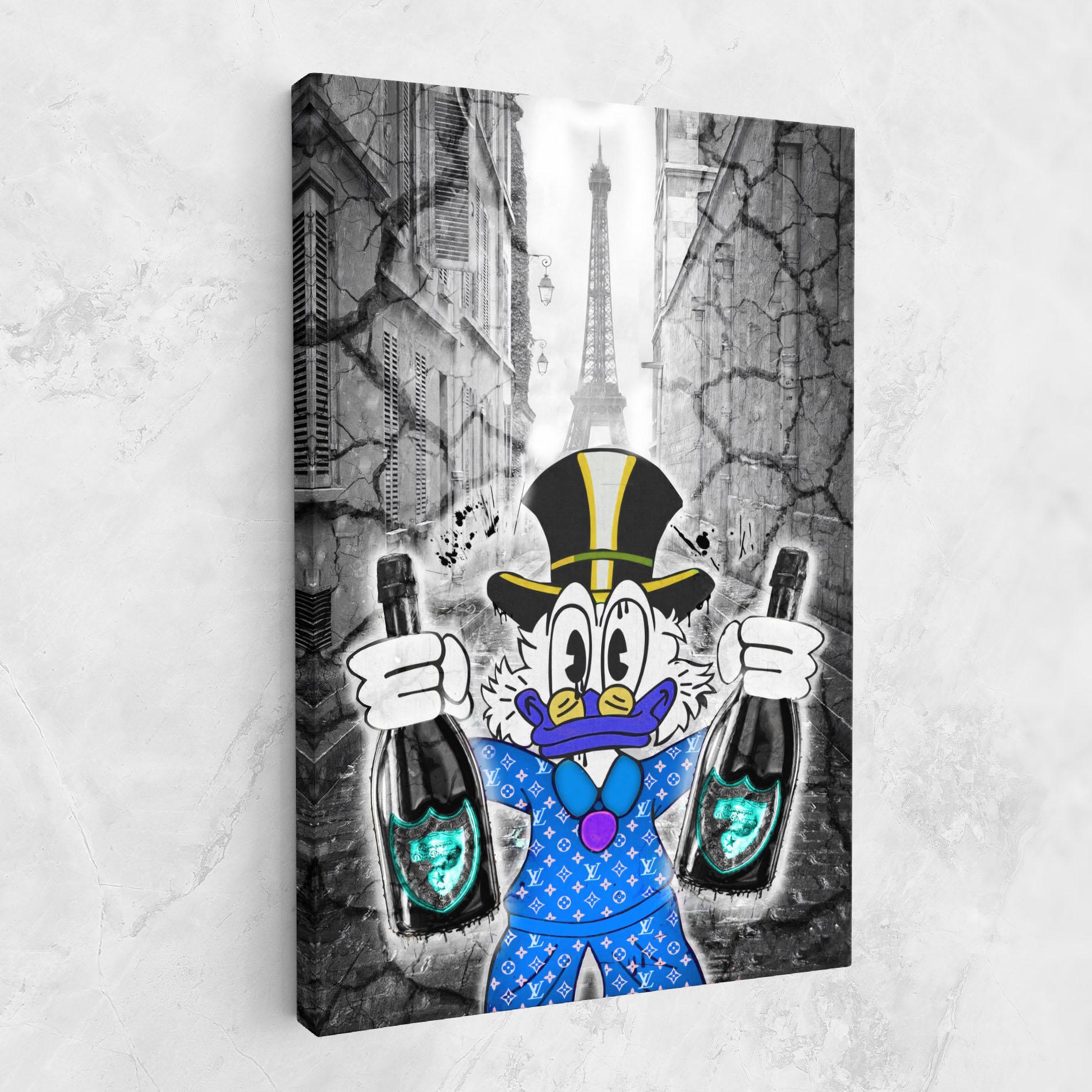 Obraz na Płótnie Wheres My Champagne Blue mockup 1