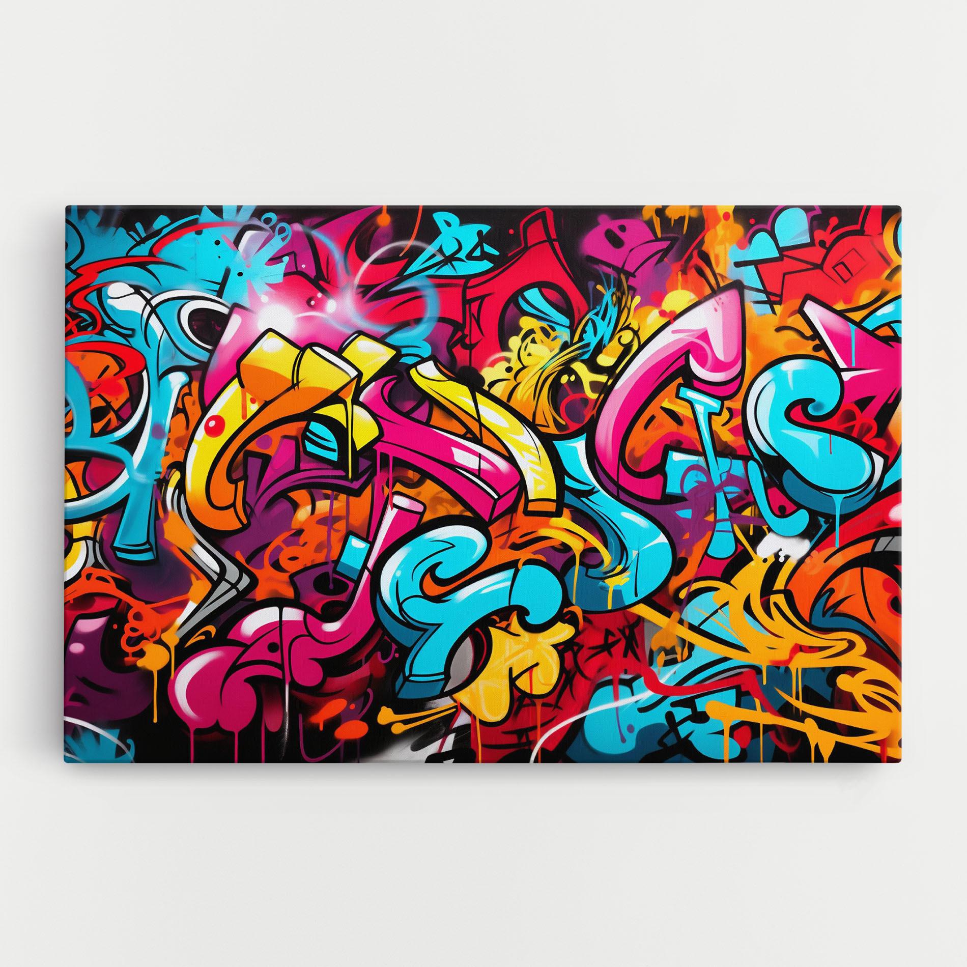 Obraz na Płótnie Abstract Graffiti mockup 0