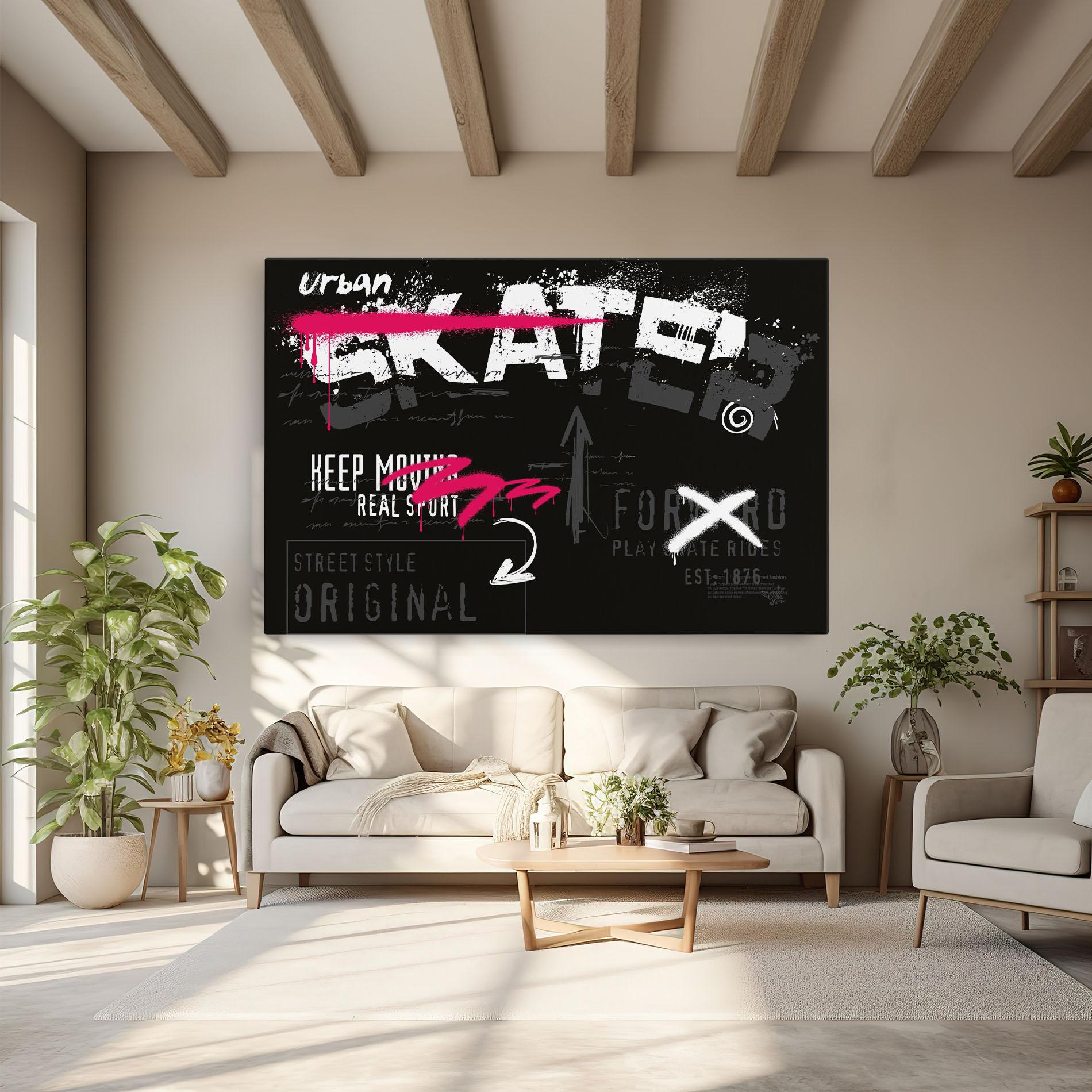 Obraz na Płótnie Skater Spray mockup 6