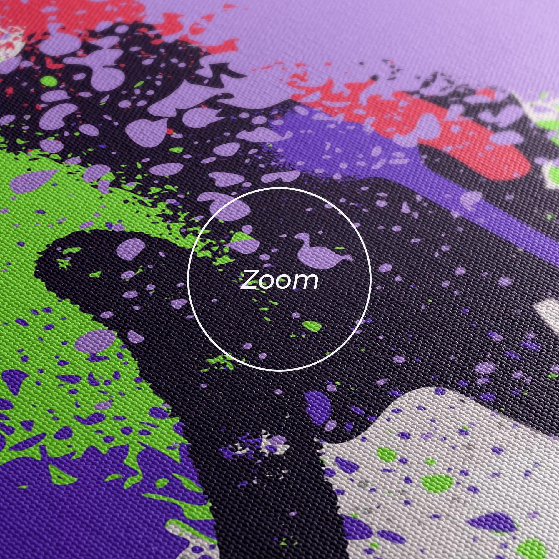 Obraz na Płótnie Green Purple Graffiti mockup 3