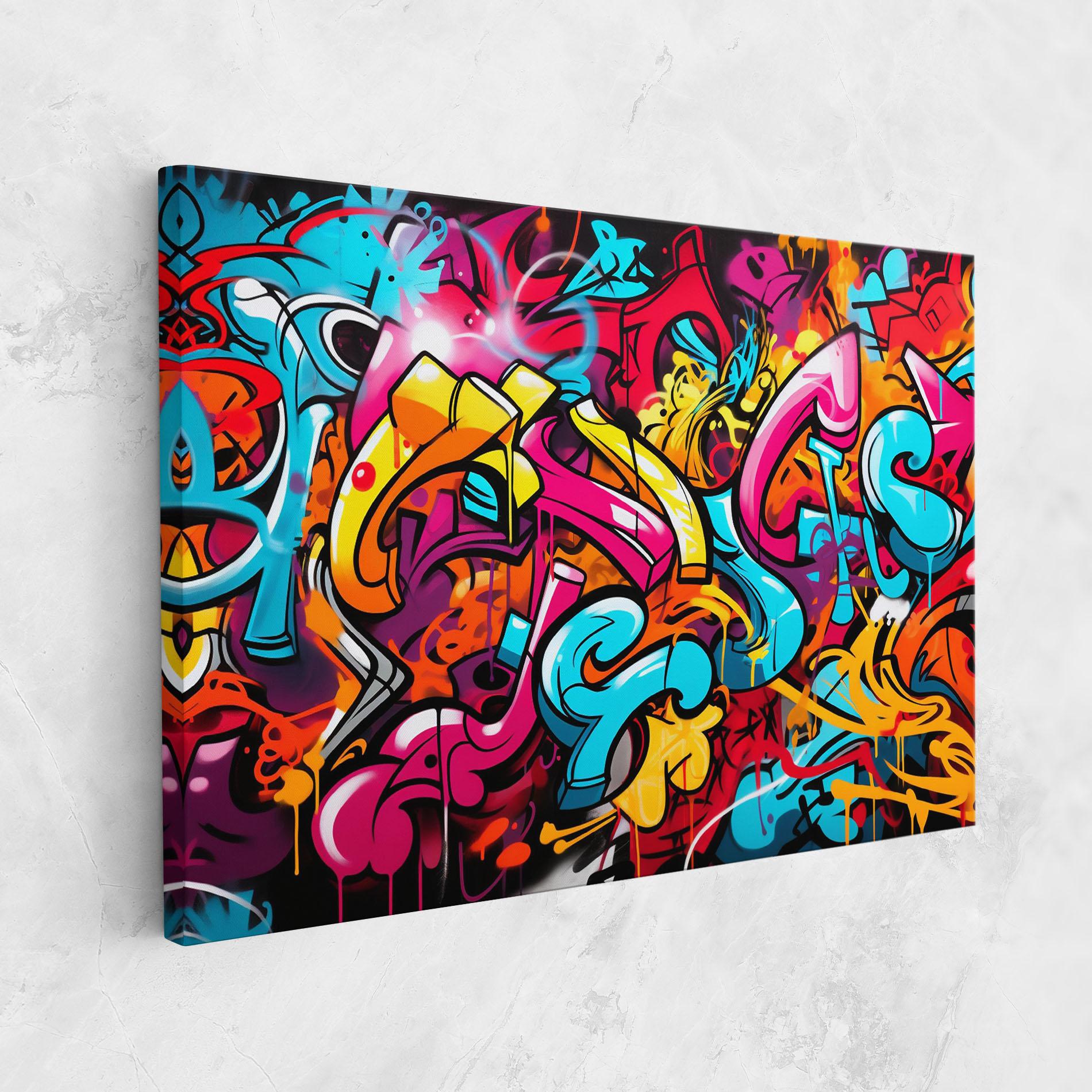 Obraz na Płótnie Abstract Graffiti mockup 1