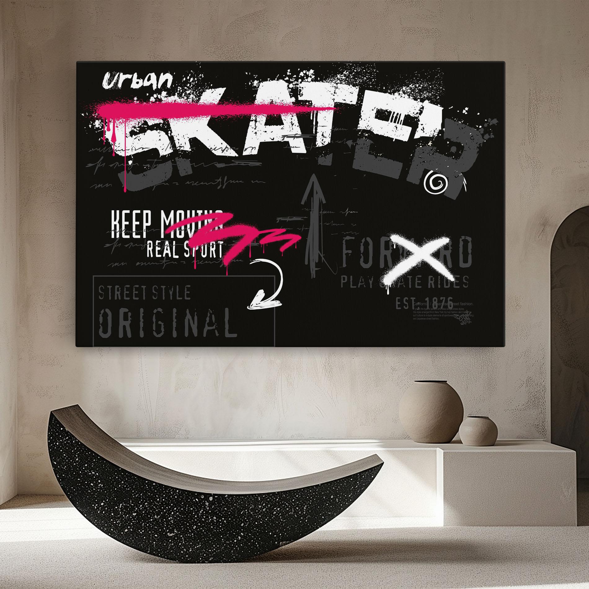 Obraz na Płótnie Skater Spray mockup 8