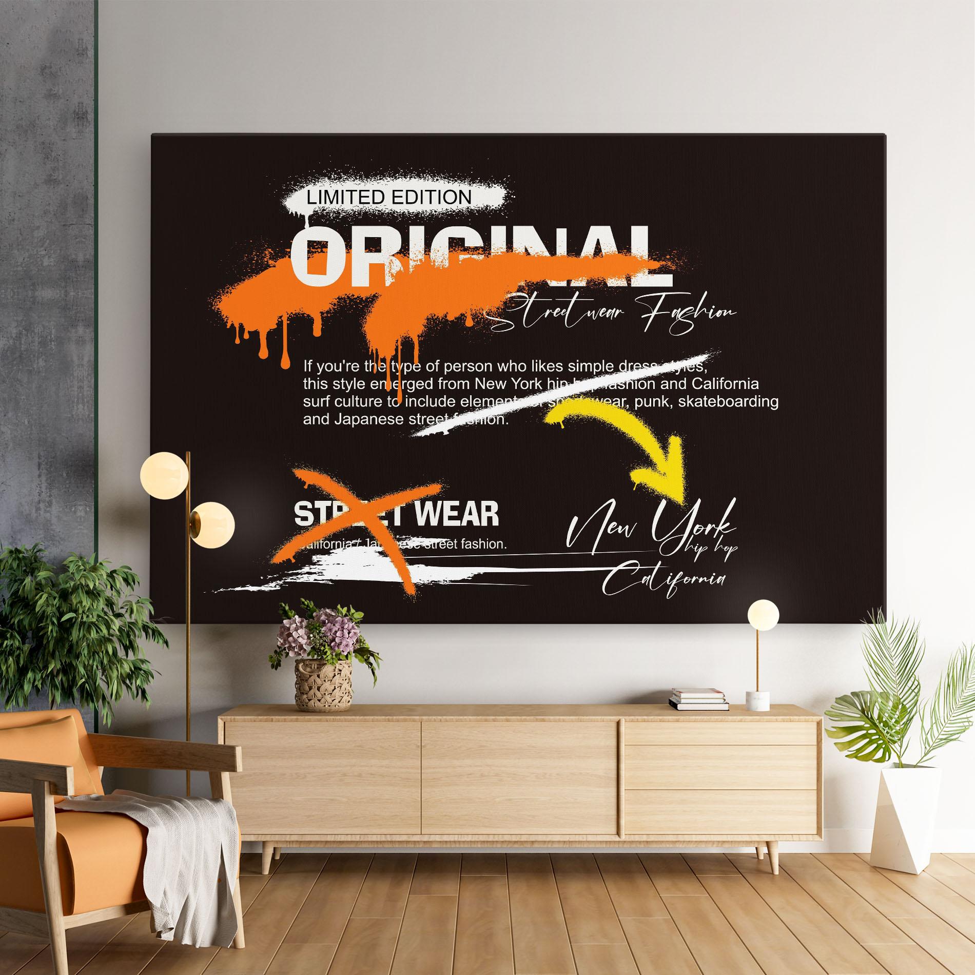 Obraz na Płótnie Original Style Graffiti mockup 9