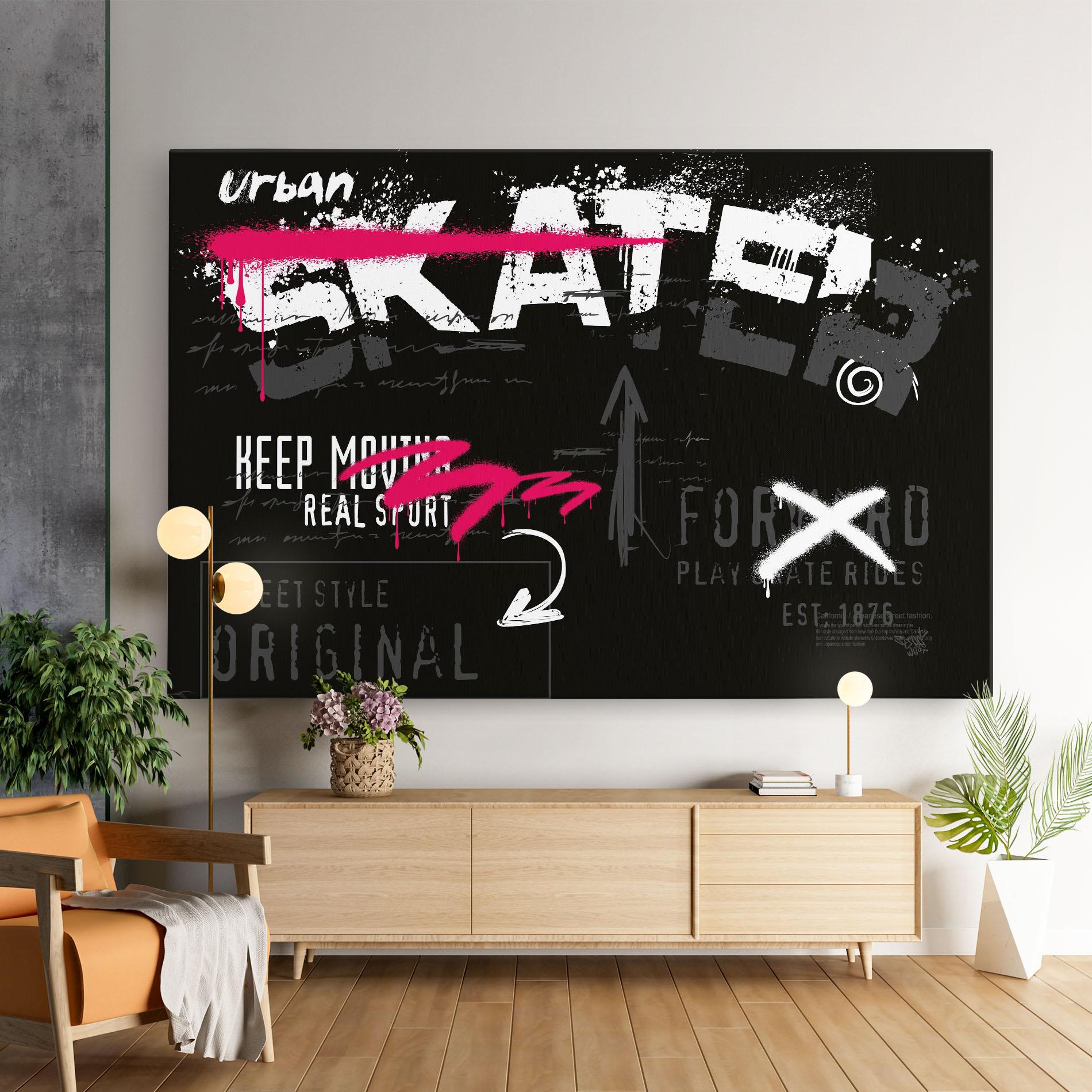 Obraz na Płótnie Skater Spray mockup 9