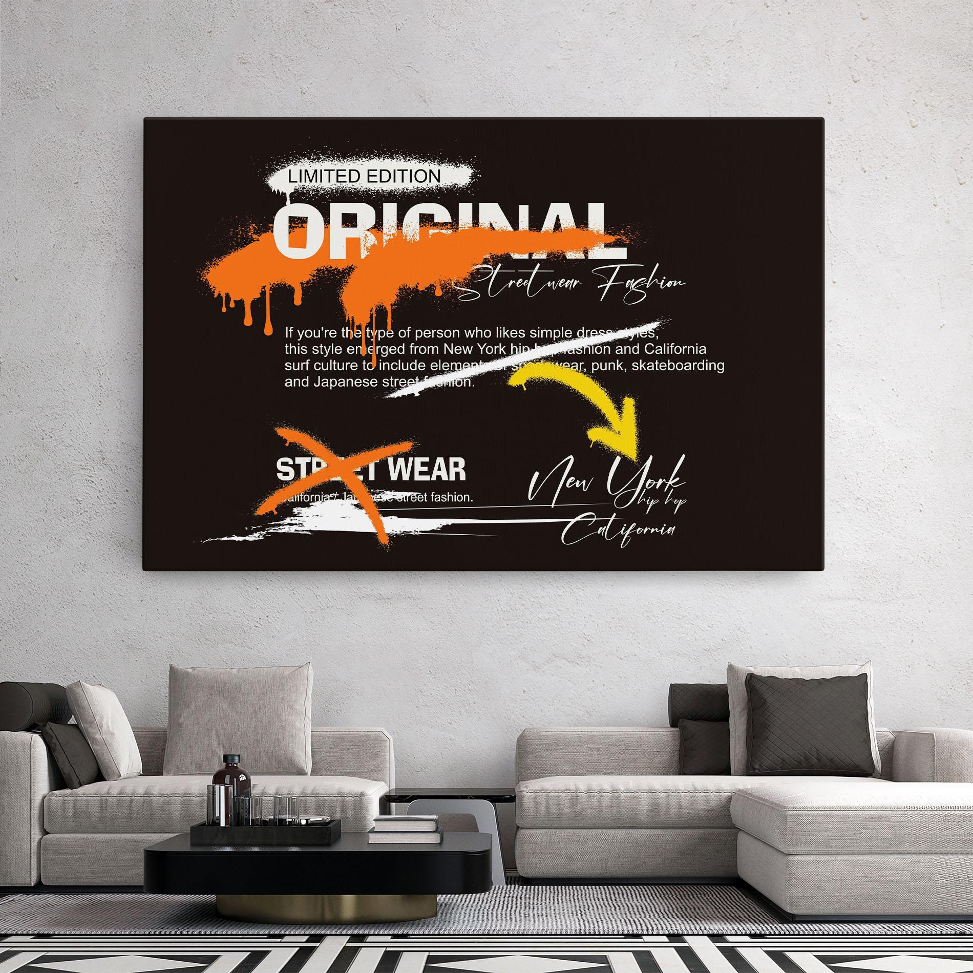 Obraz na Płótnie Original Style Graffiti mockup 2