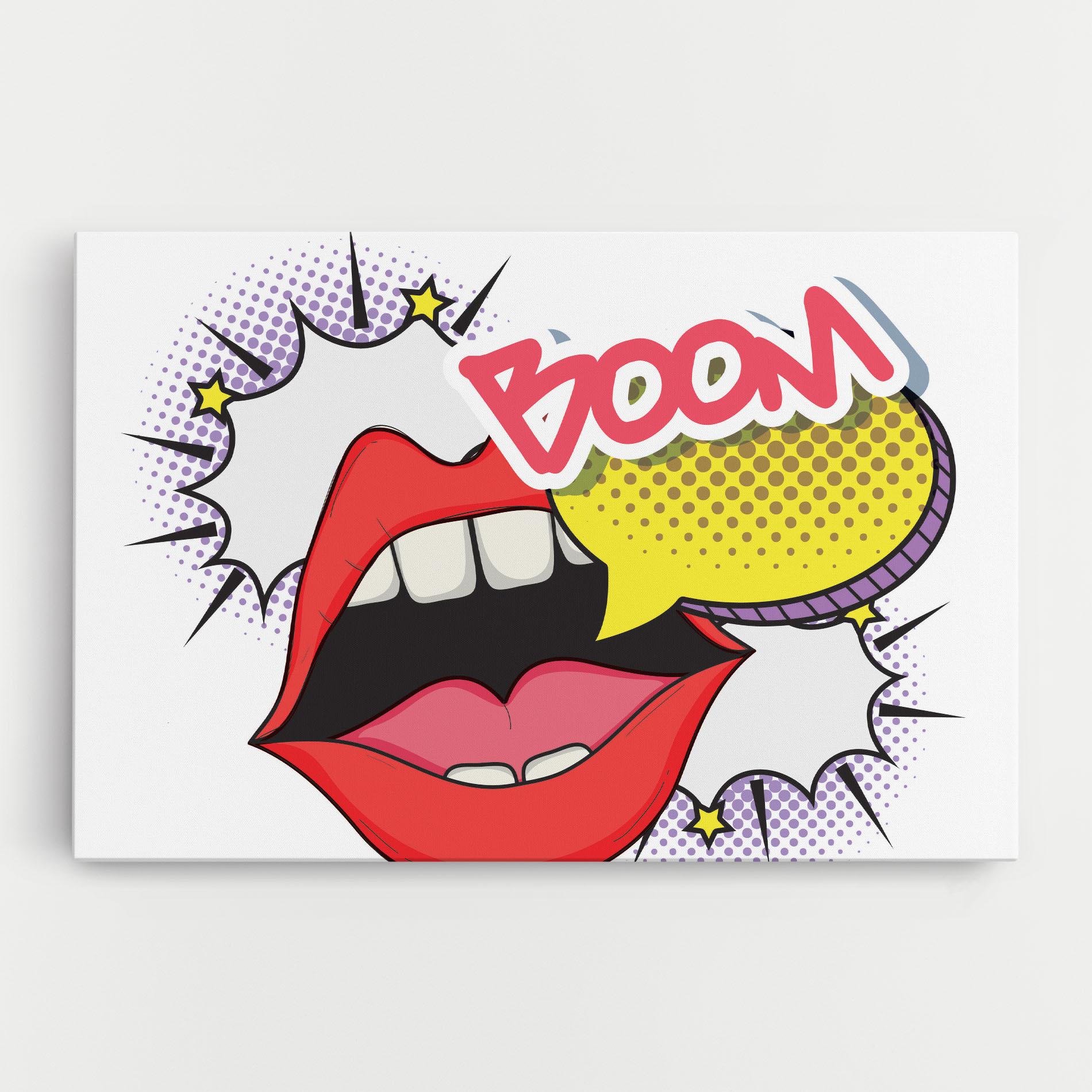 Obraz na Płótnie Boom Pop Art mockup 0