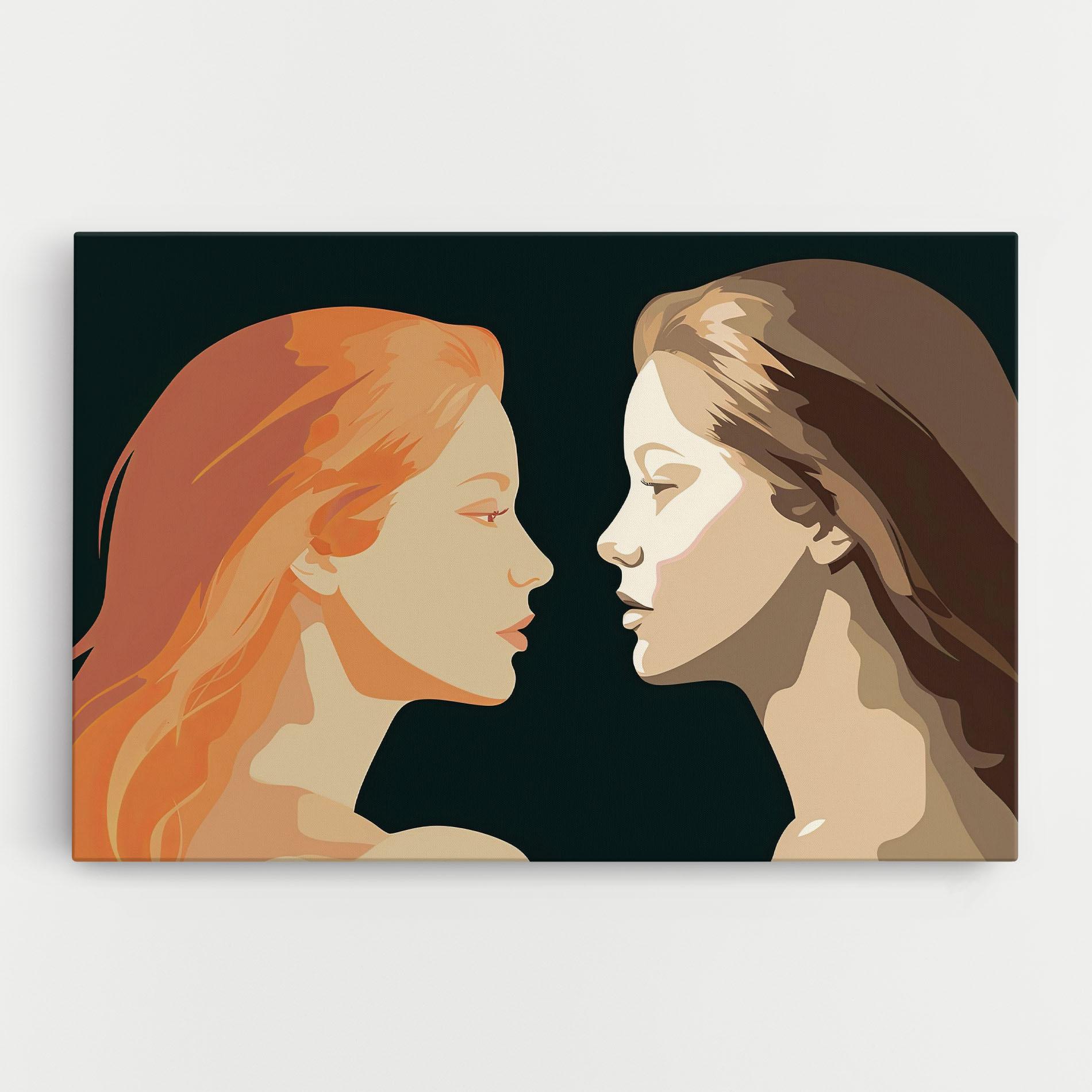 Obraz na Płótnie Orange Pop Girl mockup 0