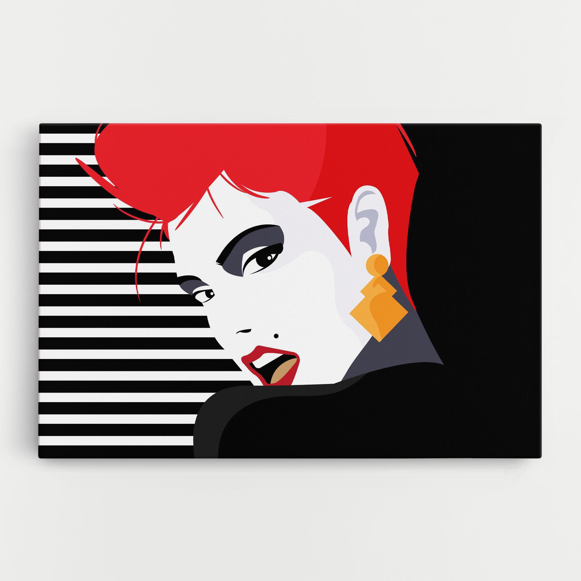 Obraz na Płótnie Red Pop Hair mockup 0