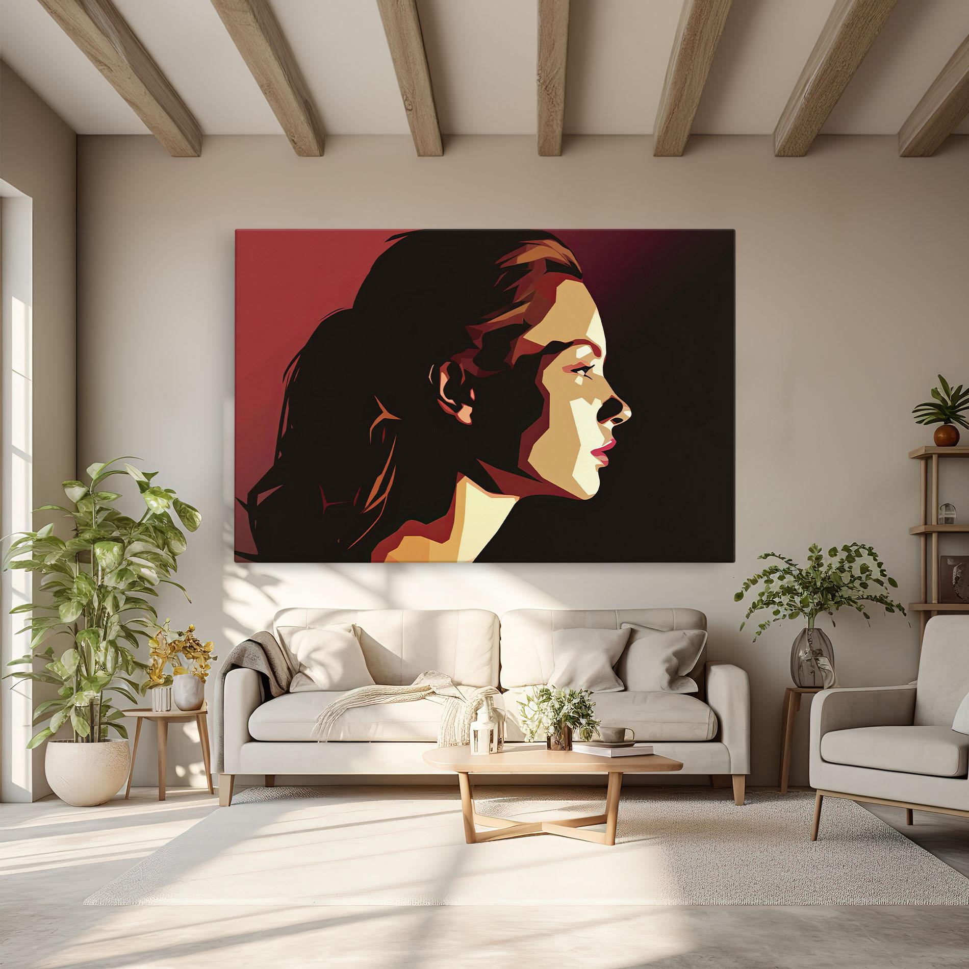 Obraz na Płótnie Cream Red Pop Art mockup 6