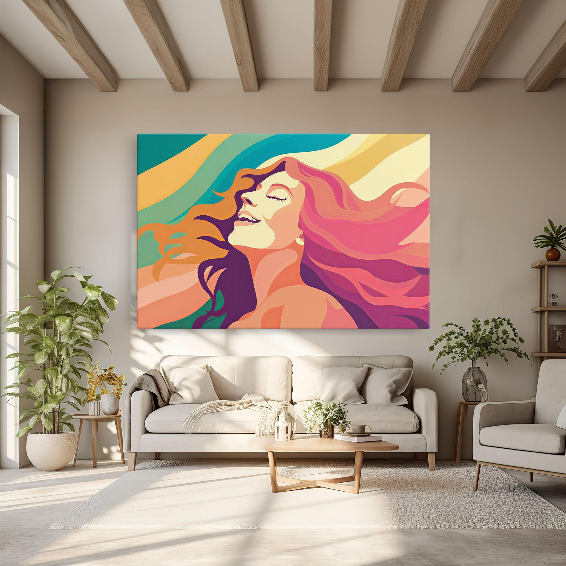 Obraz na Płótnie Pink Pop Hair mockup 6