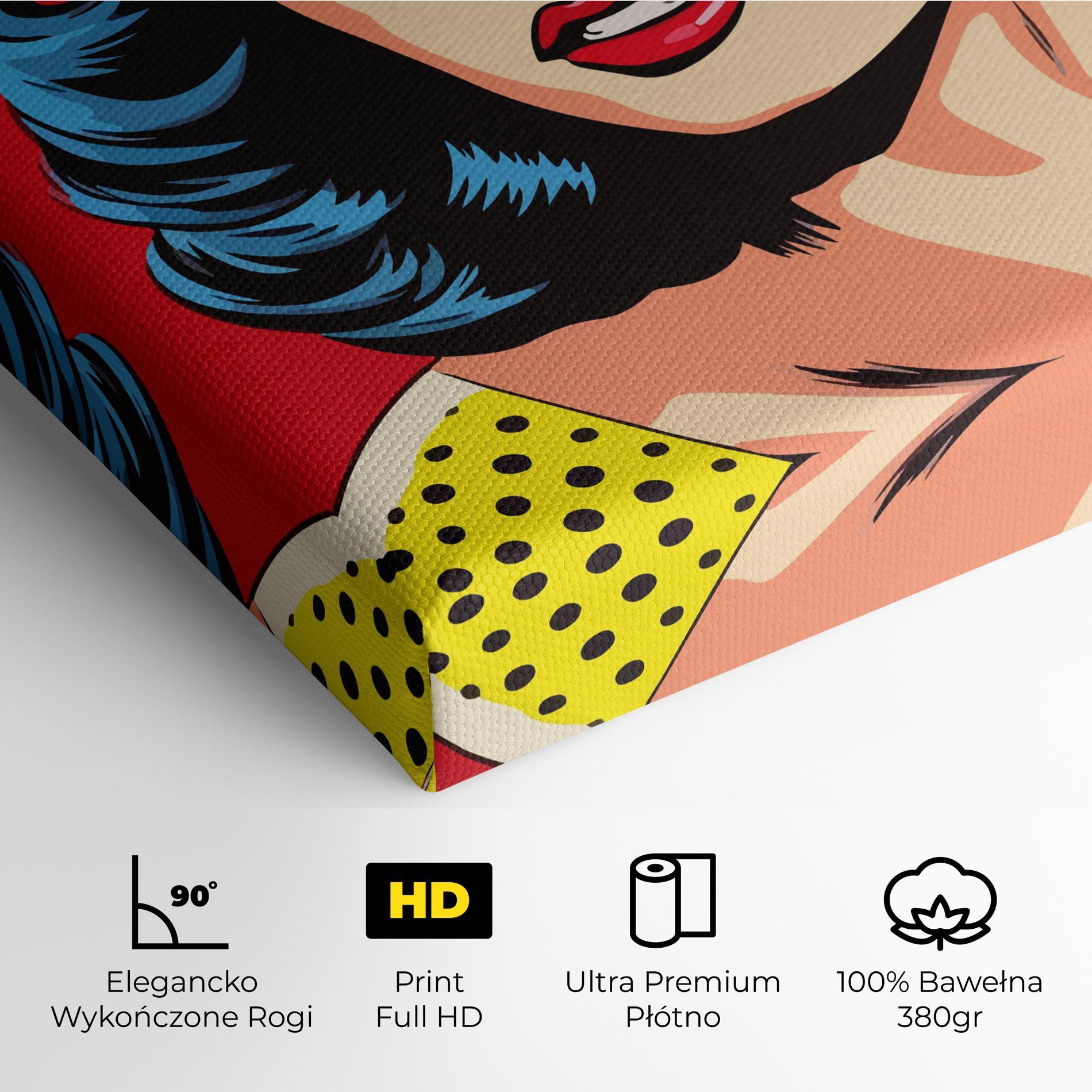 Obraz na Płótnie Blue Pop Eyes mockup 4