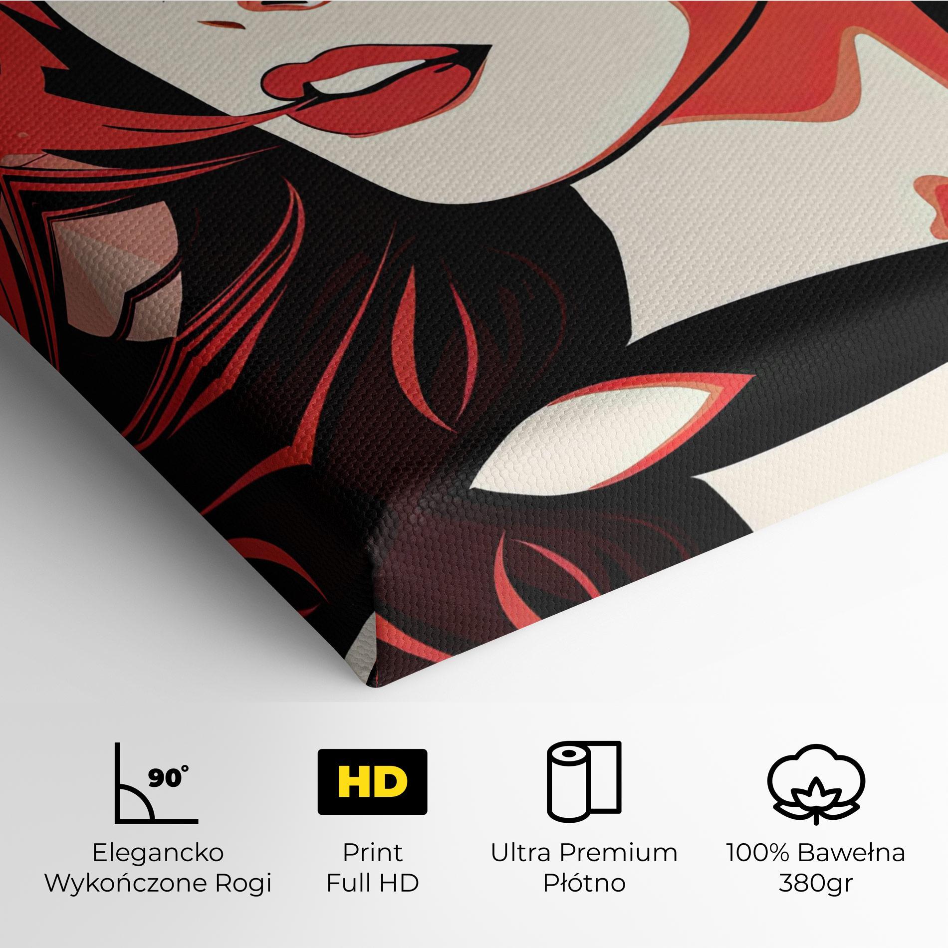 Obraz na Płótnie Red Hair Pop Art mockup 4